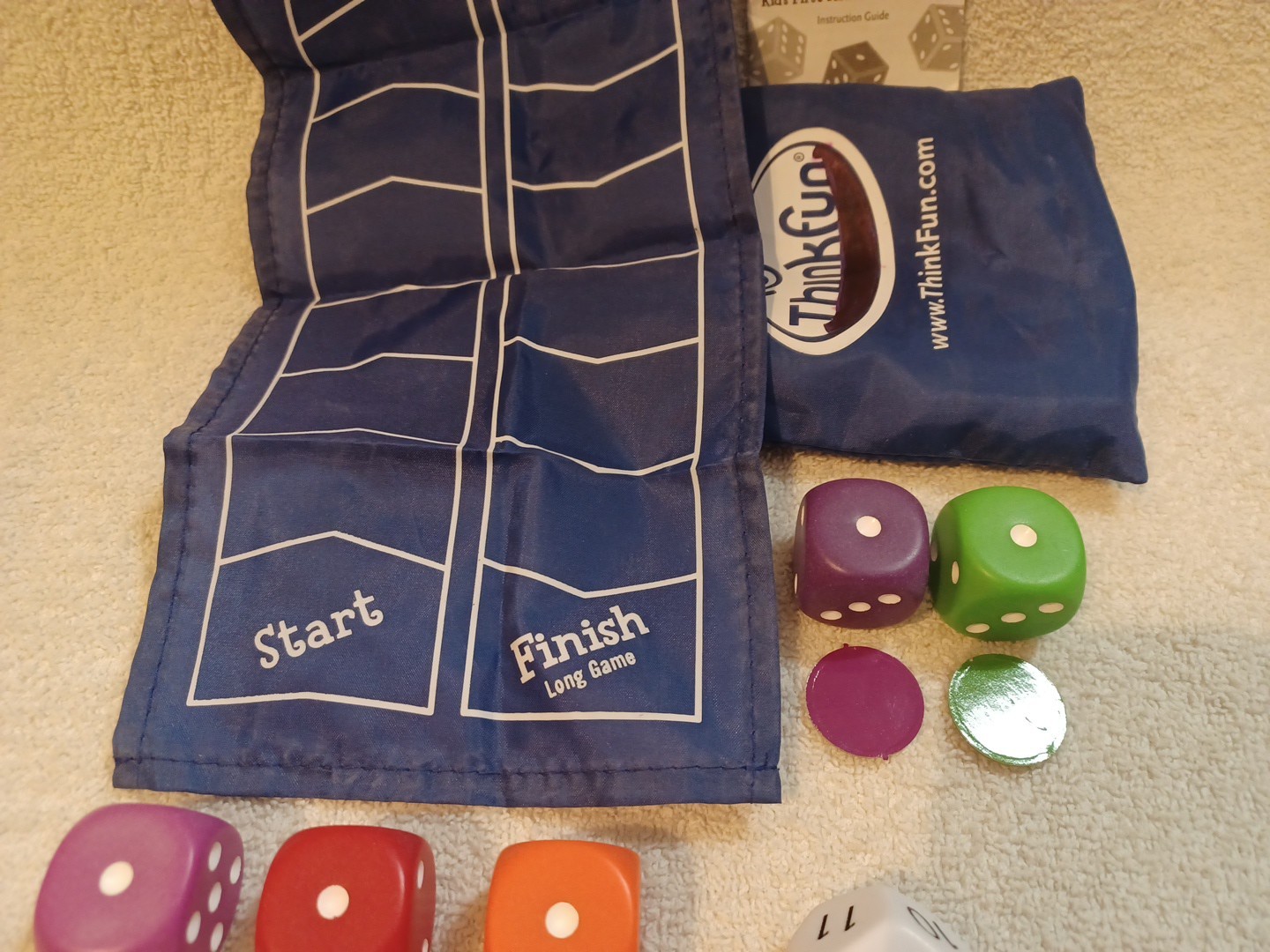 ThinkFun Math Dice Jr Game, homeschool math for fun learning complete EUC A-126