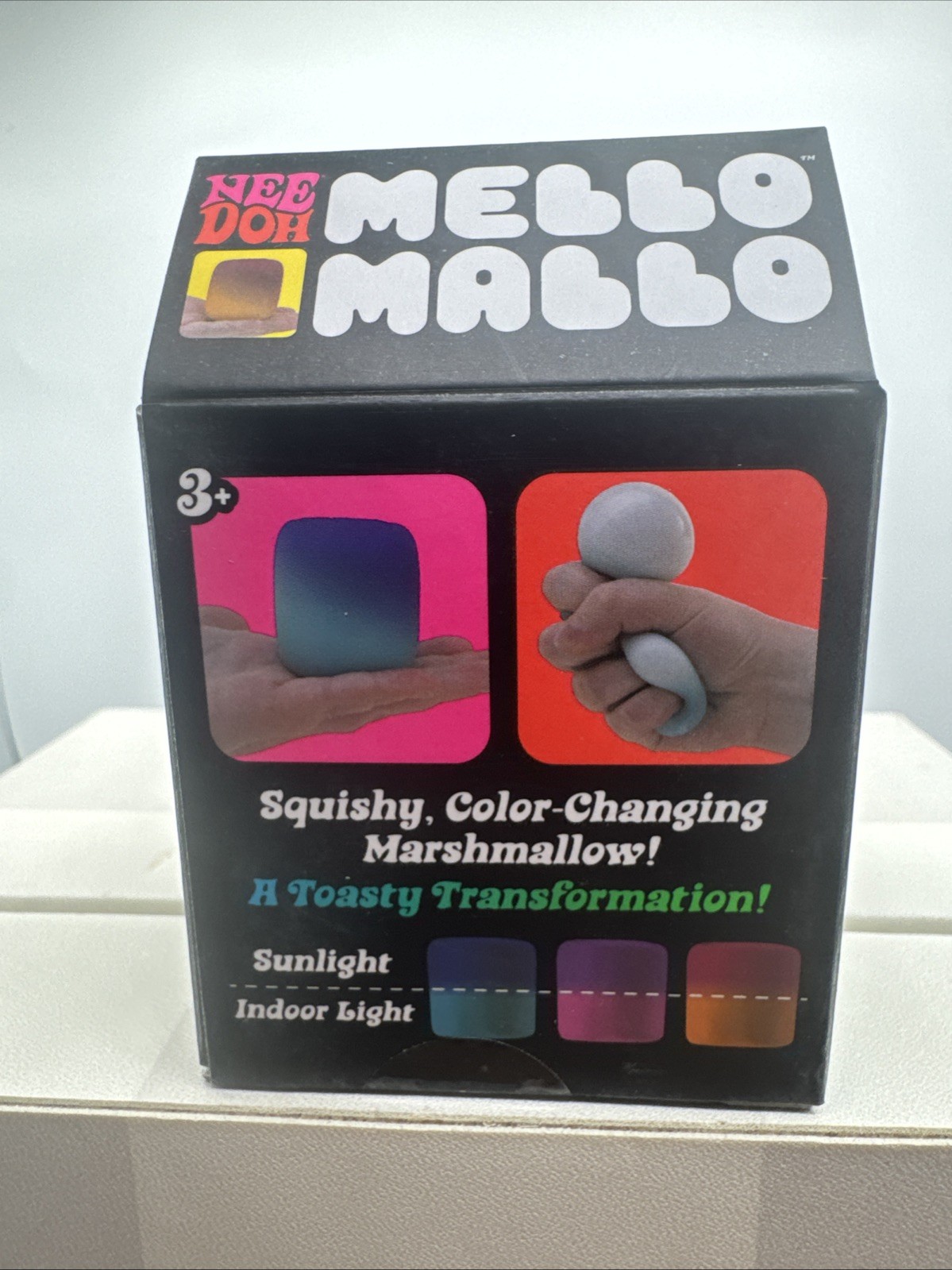 NIB Nee Doh Blue Mello Mallo Squishy Stress Anxiety Fidget Color Changing Toy