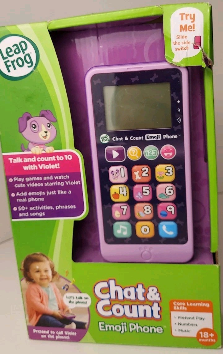 LeapFrog Chat And Count Emoji Phone Purple New