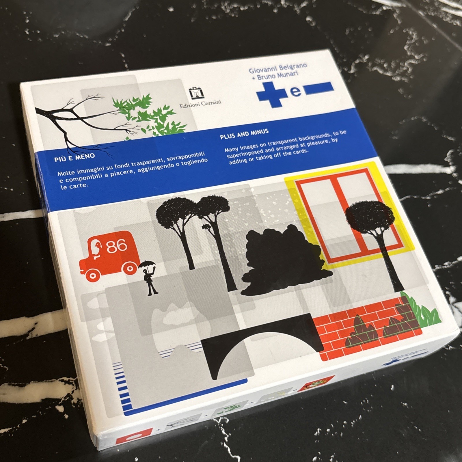 Bruno Munari “PIU E MENO” PLUS AND MINUS Corraini Italy 2008 Cards Rare New Open