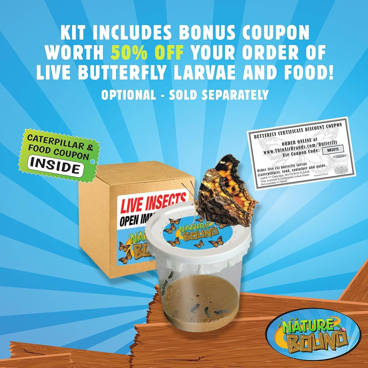 Butterfly Growing Kit – Live Caterpillar to Butterfly Project for Kids – Incl…