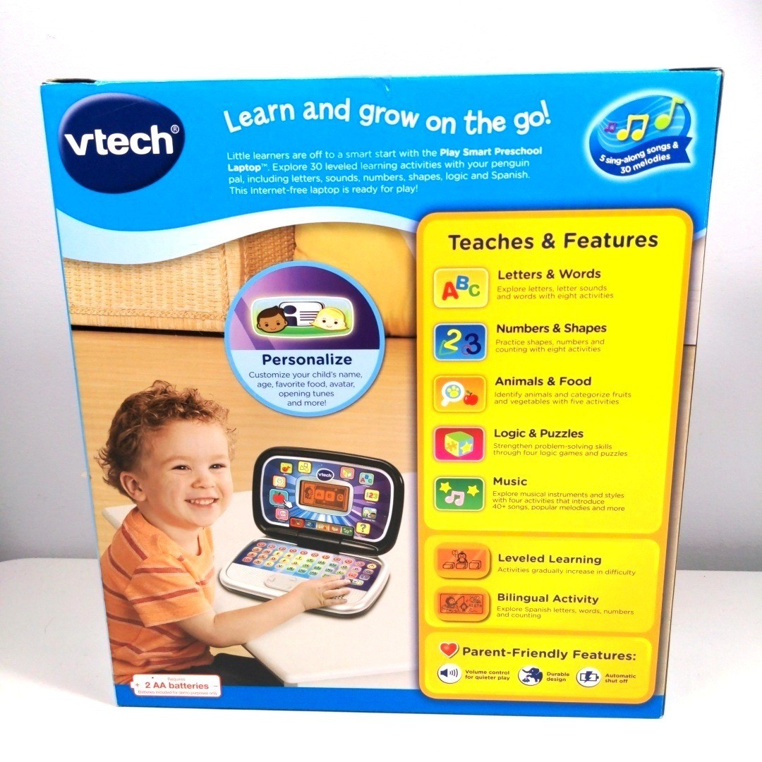 VTech Play Smart Preschool Laptop Learning Toy 30 Activities Span/Eng 3-6 Years