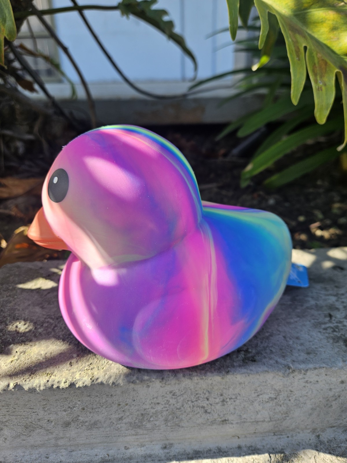 Rainbow Sunny Days Jumbo Squeezy Multicolor Duck Pink Color