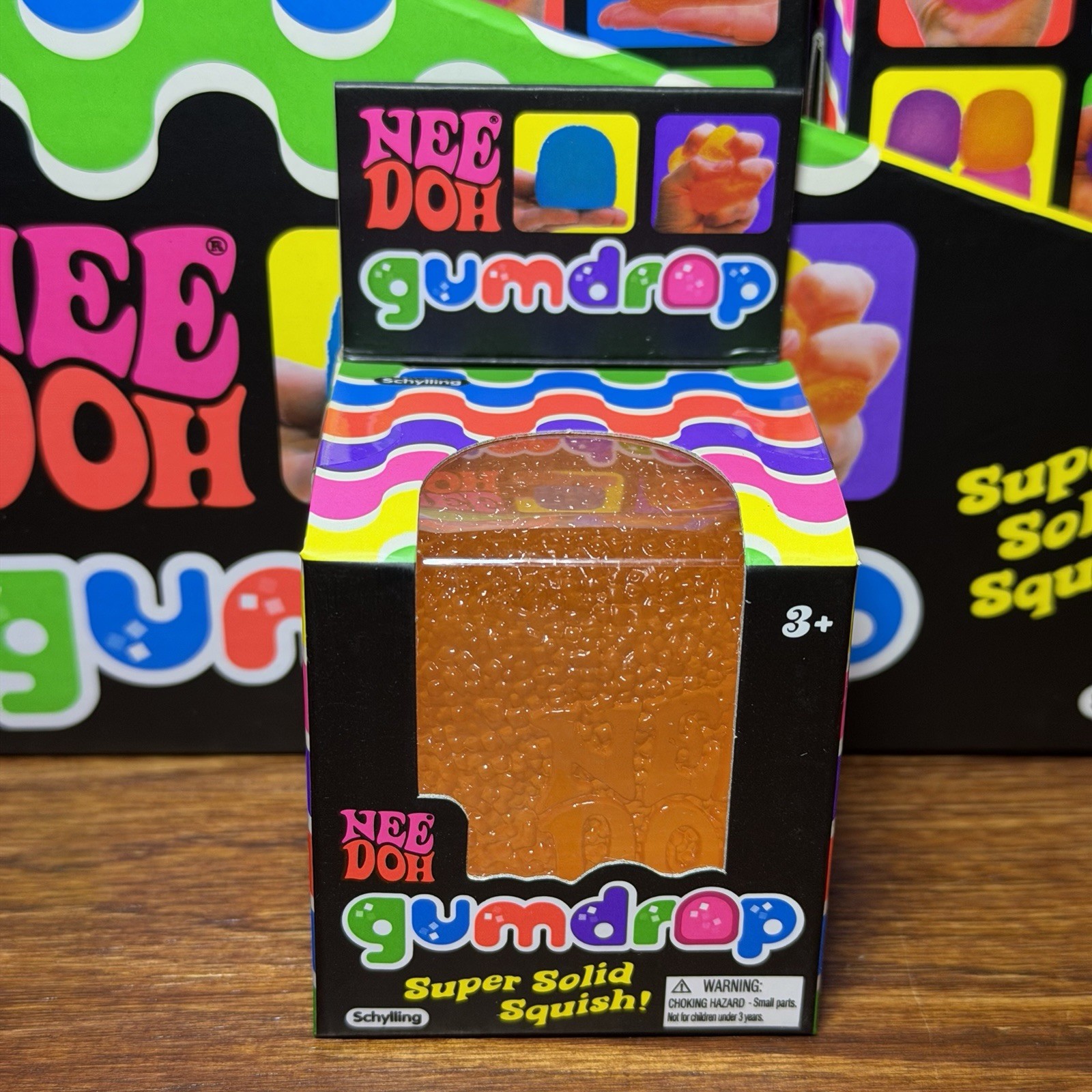 Needoh Gum Drop ORANGE Squishy Fidget Ball Viral Tiktok Trend Gumdrop NEE DOH
