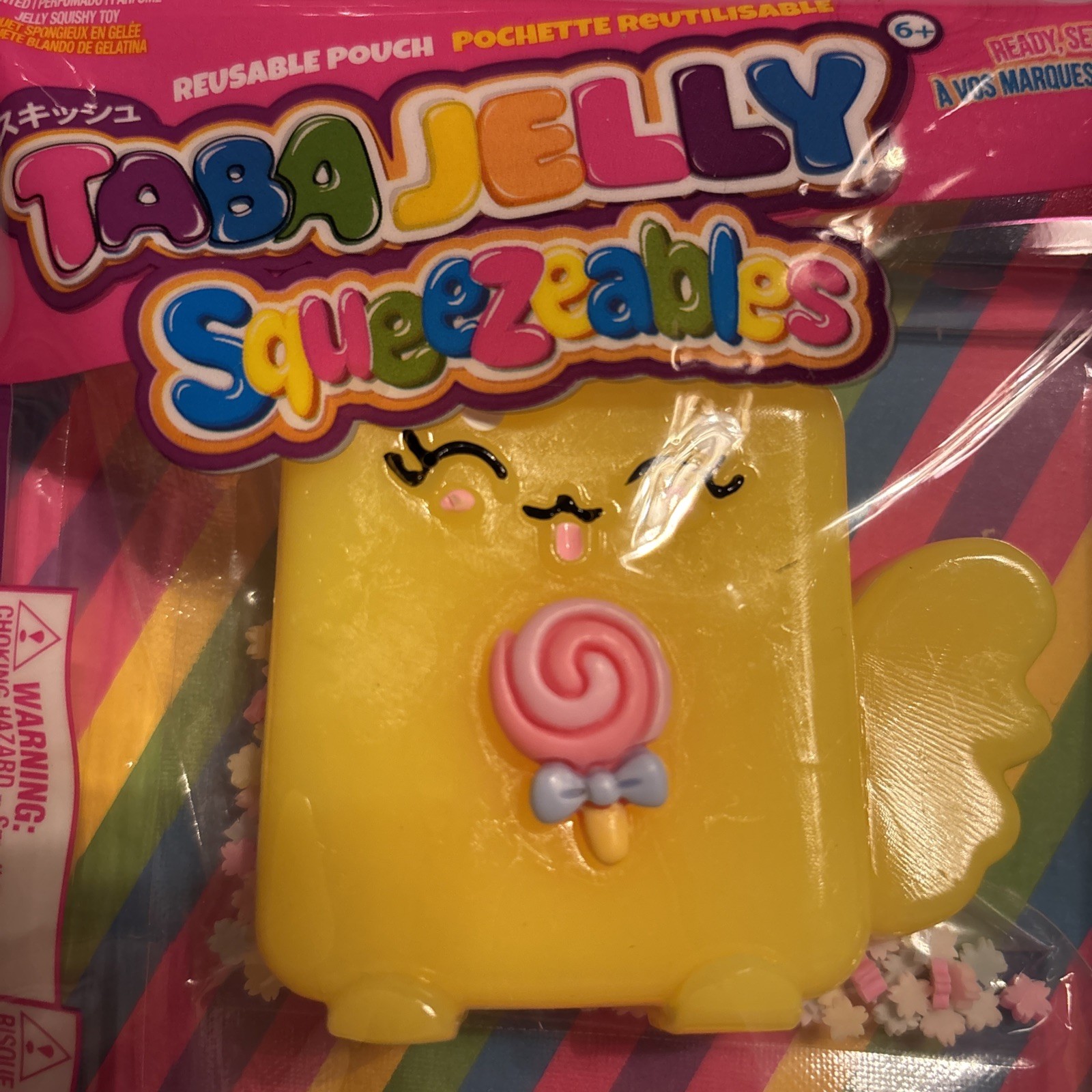 Taba Jelly Squeezeables Yellow Dog Squishy, Connie Corgi Squishi Squeeze Toy USA