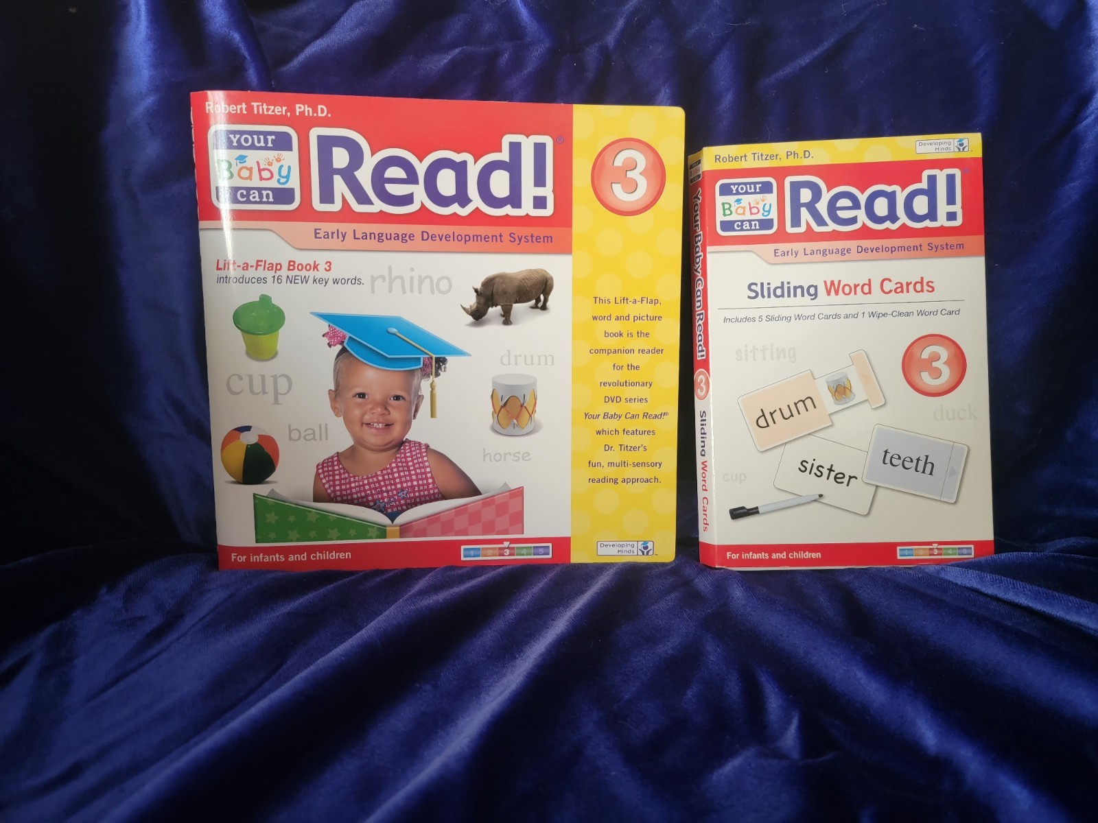 Your Baby Can Read Early Language Development System Flash Cards Book & CD Lot