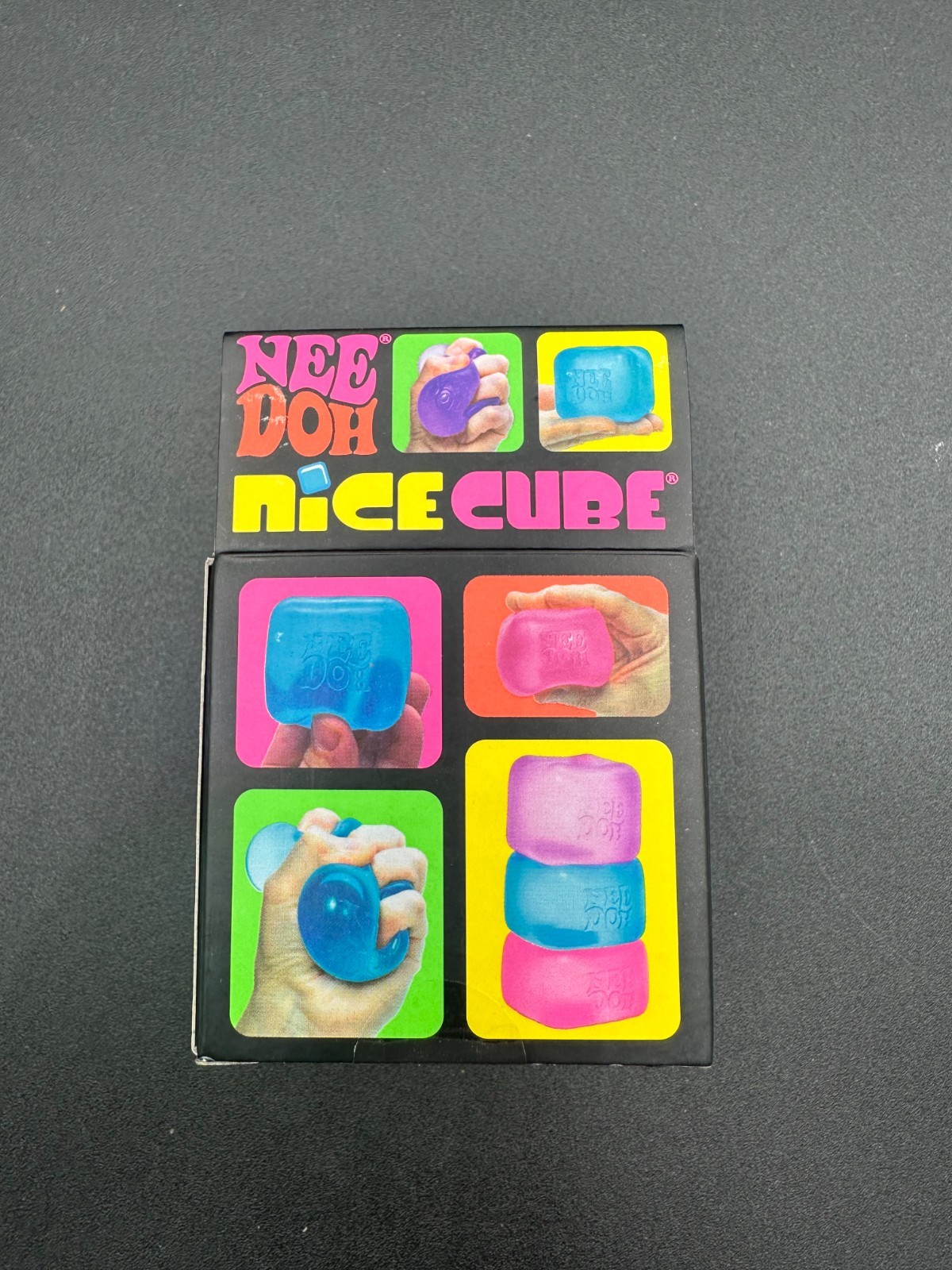 Original Nee Doh Nice Cube – Super Solid Squish! (Purple) – Factory Sealed