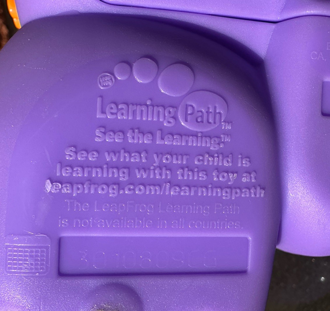 2010 Leap Frog Lettersaurus Purple Dinosaur Lights Songs Interactive Letters