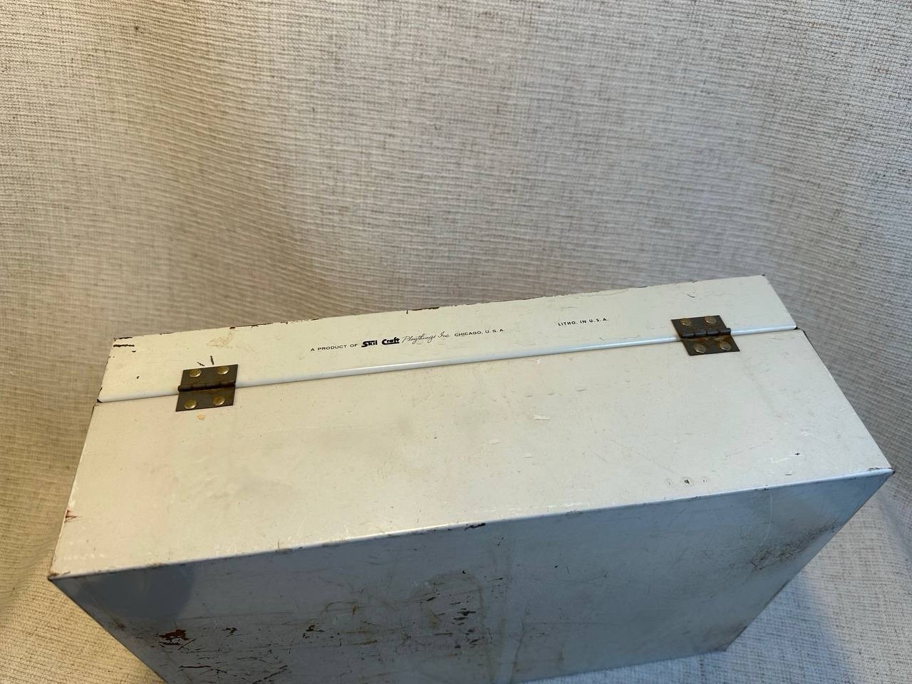 Skil Craft Microscope Lab Set 1960s Vintage Metal Case w/ Accessories 030-6-76