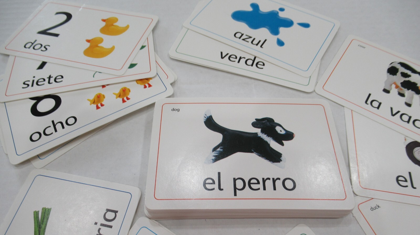 Usborne Spanish Flashcards 46 Cards Learning Language Everyday Words Teach used
