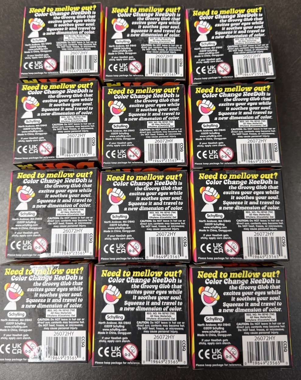 NeeDoh Color Change Balls – Case of 12 With Display Box – Brand New AUTHENTIC