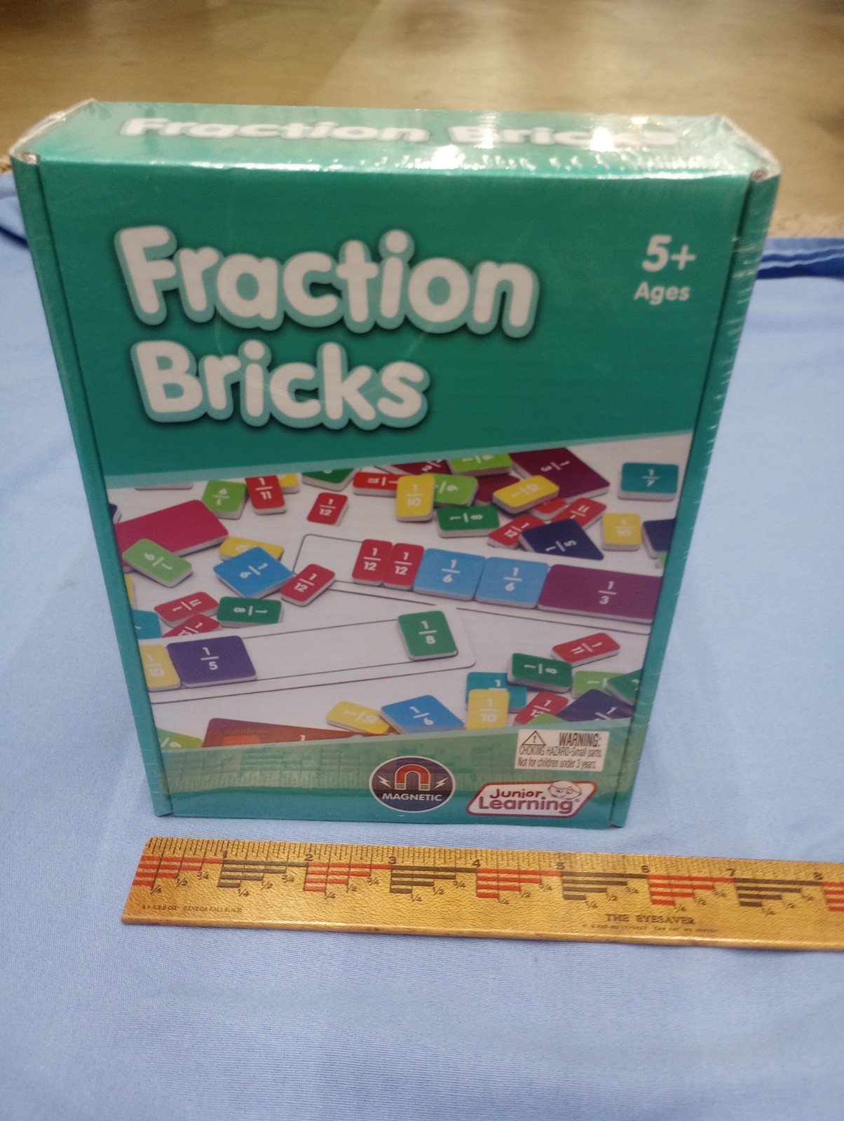 Jr Learning Fraction Bricks Magnetic hands on math Set 78 pc manipulatives