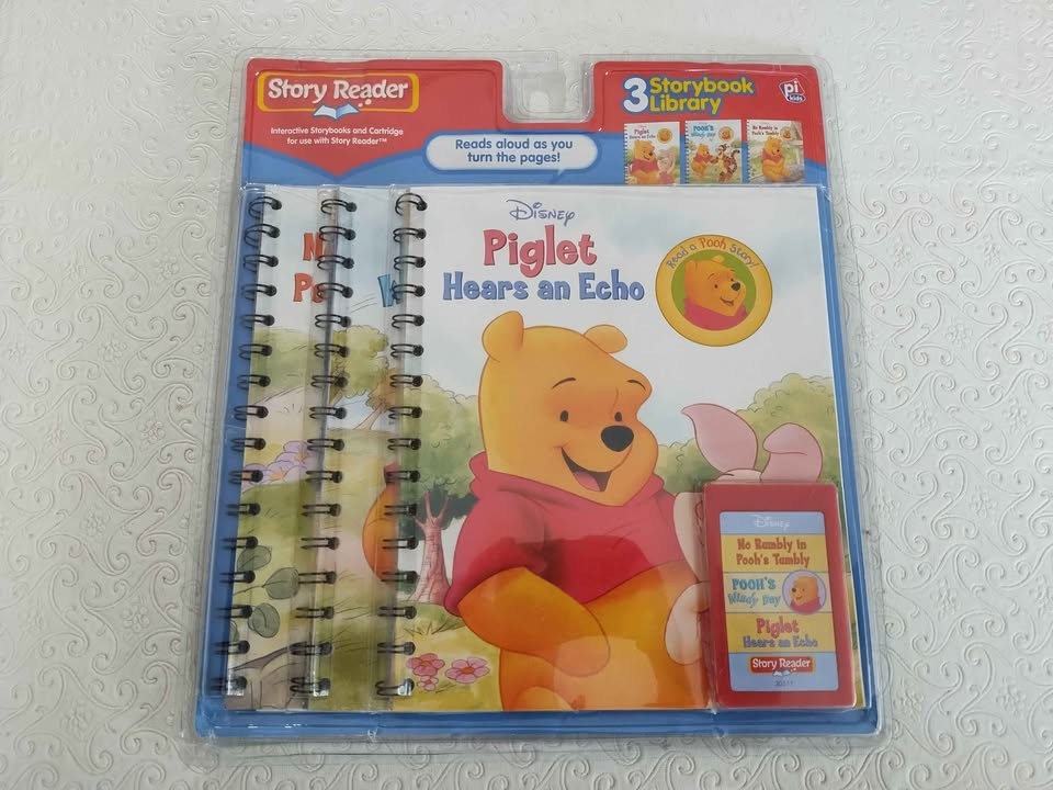 NEW Disney Story Reader Piglet Hears An Echo Pooh 3 Book Set Cartridge