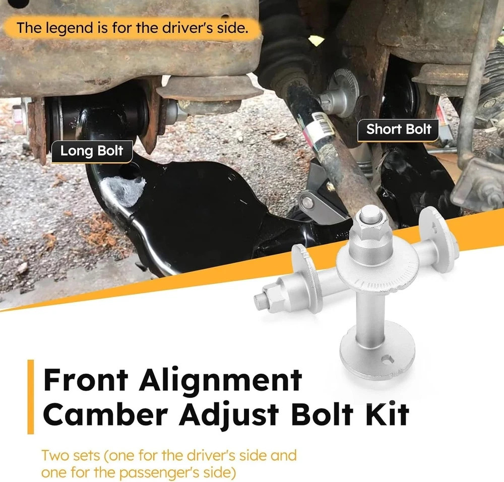 Upgrade Alignment Camber Camber Adjust Bolt Kit 10.9 Grade for 2001-2007 Toyota