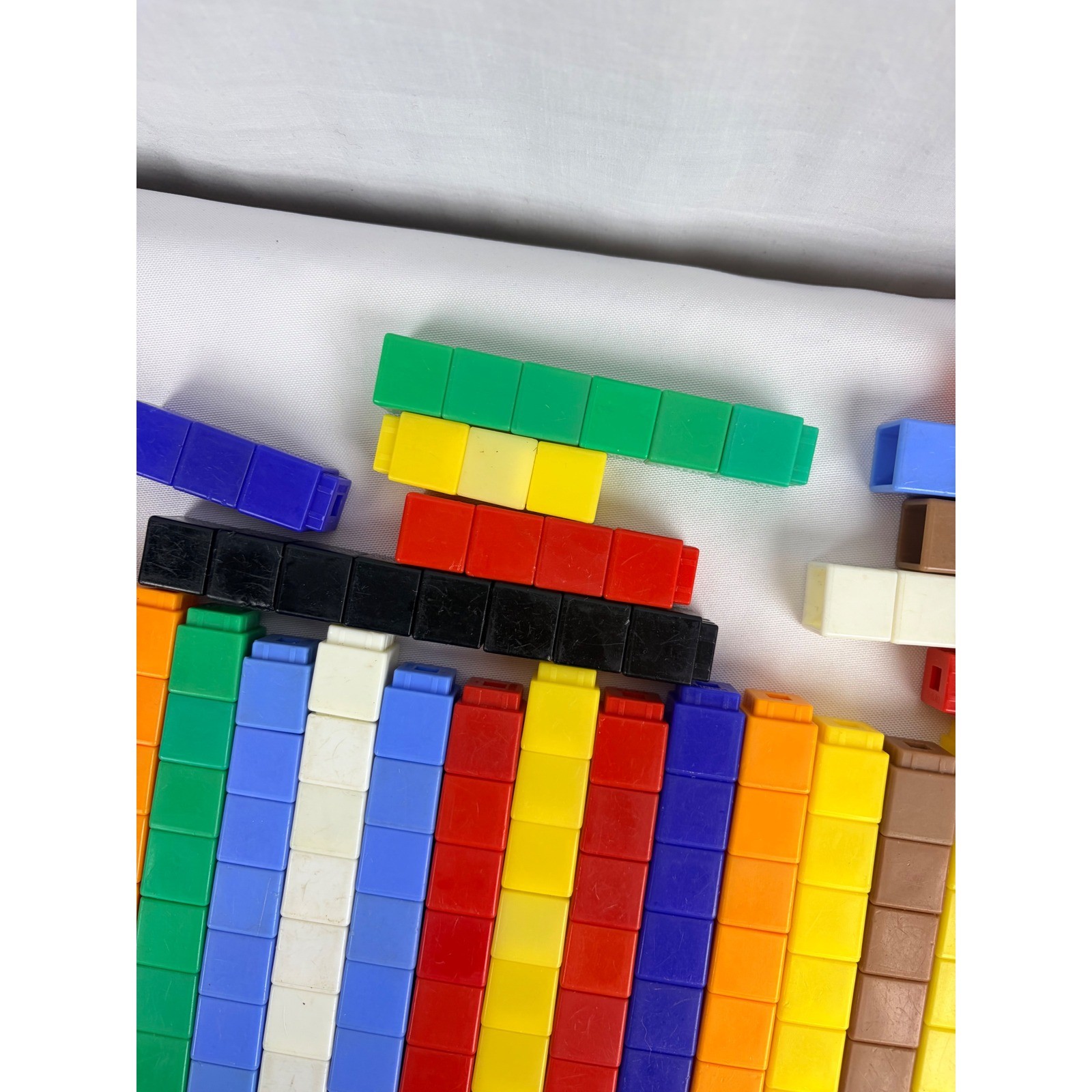 Math Link Cubes 280 Piece Set Multicolored Interlocking Counting Blocks Toy