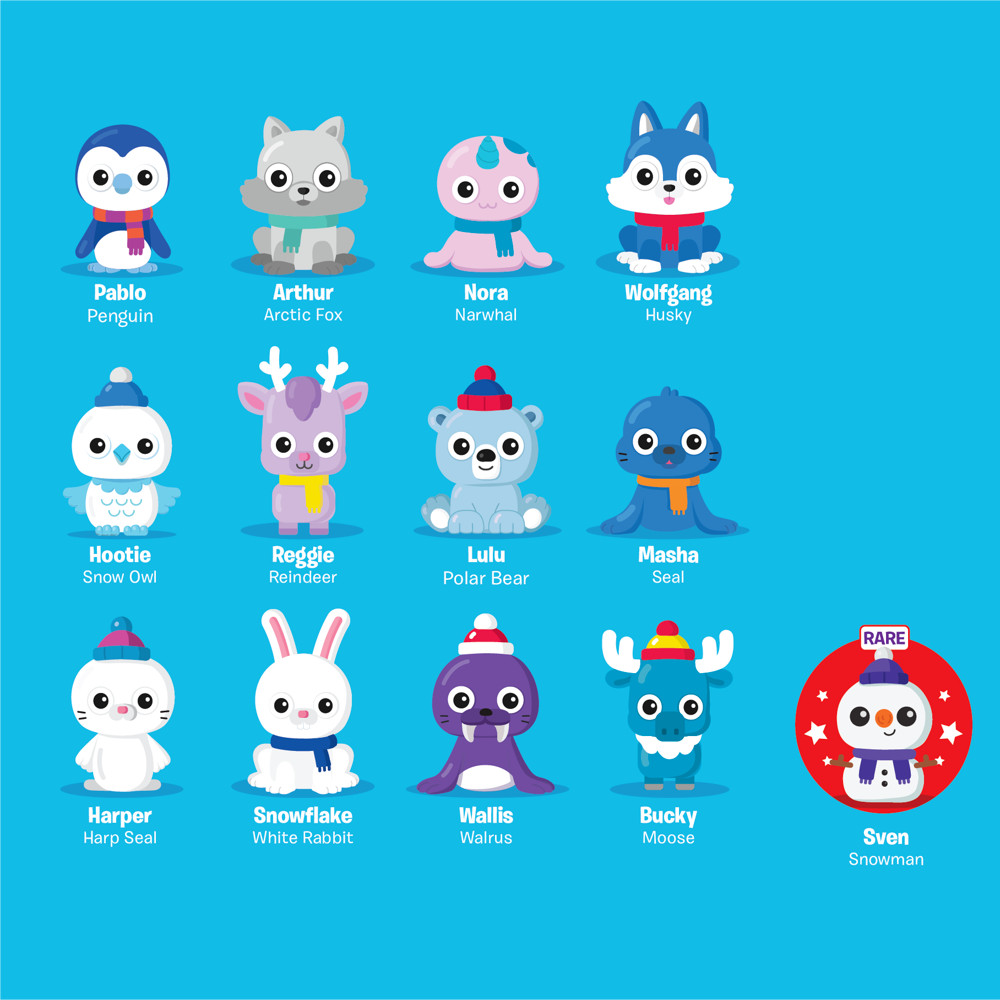Playfoam Pals Snowy Friends, Party Pack of 12, Sensory, Shaping Fun, Ages 3+ New