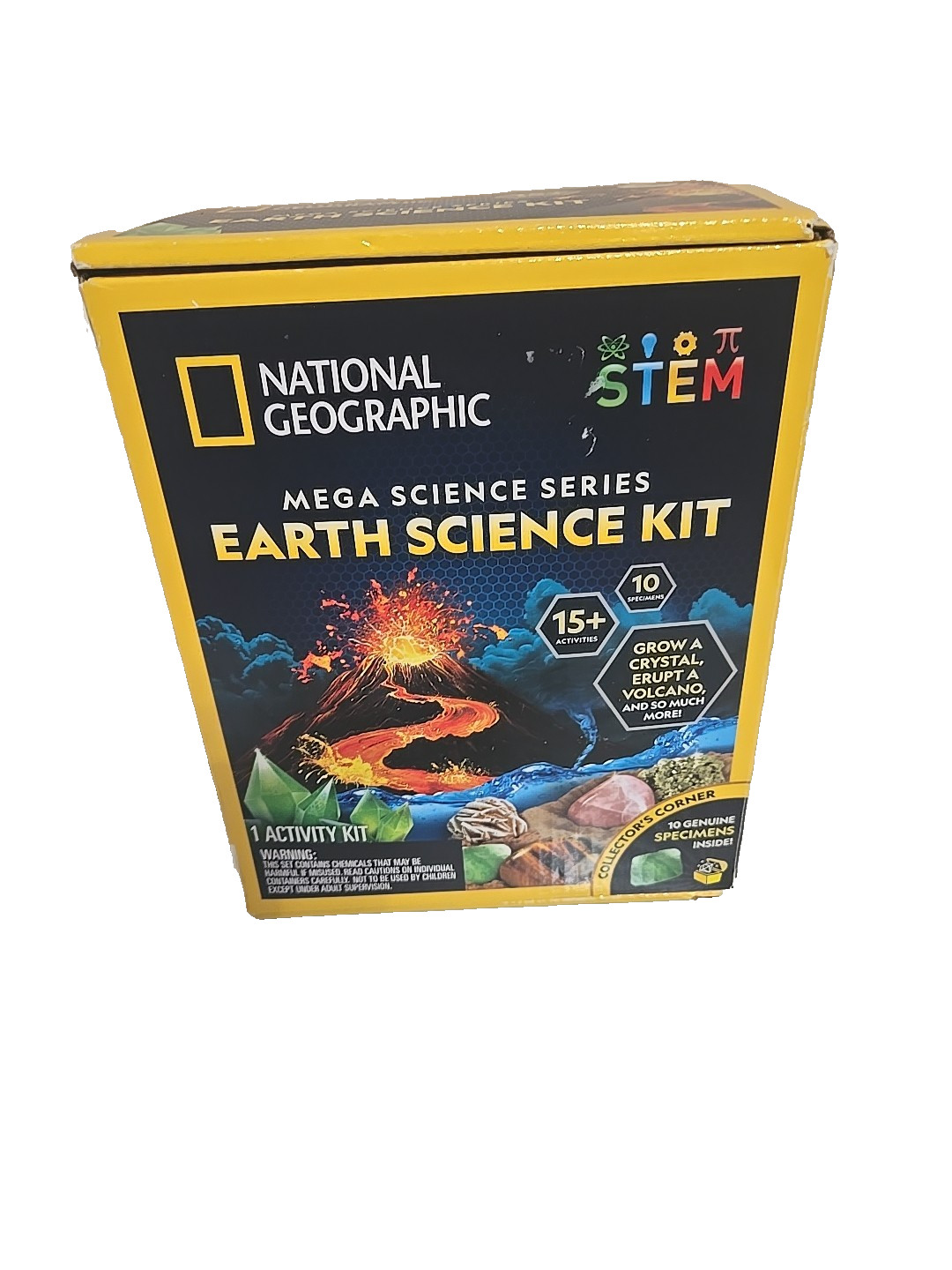 Nat Geo Mega Science Kit Crystals Volcano Gems Geology STEM Kids Educational NIB