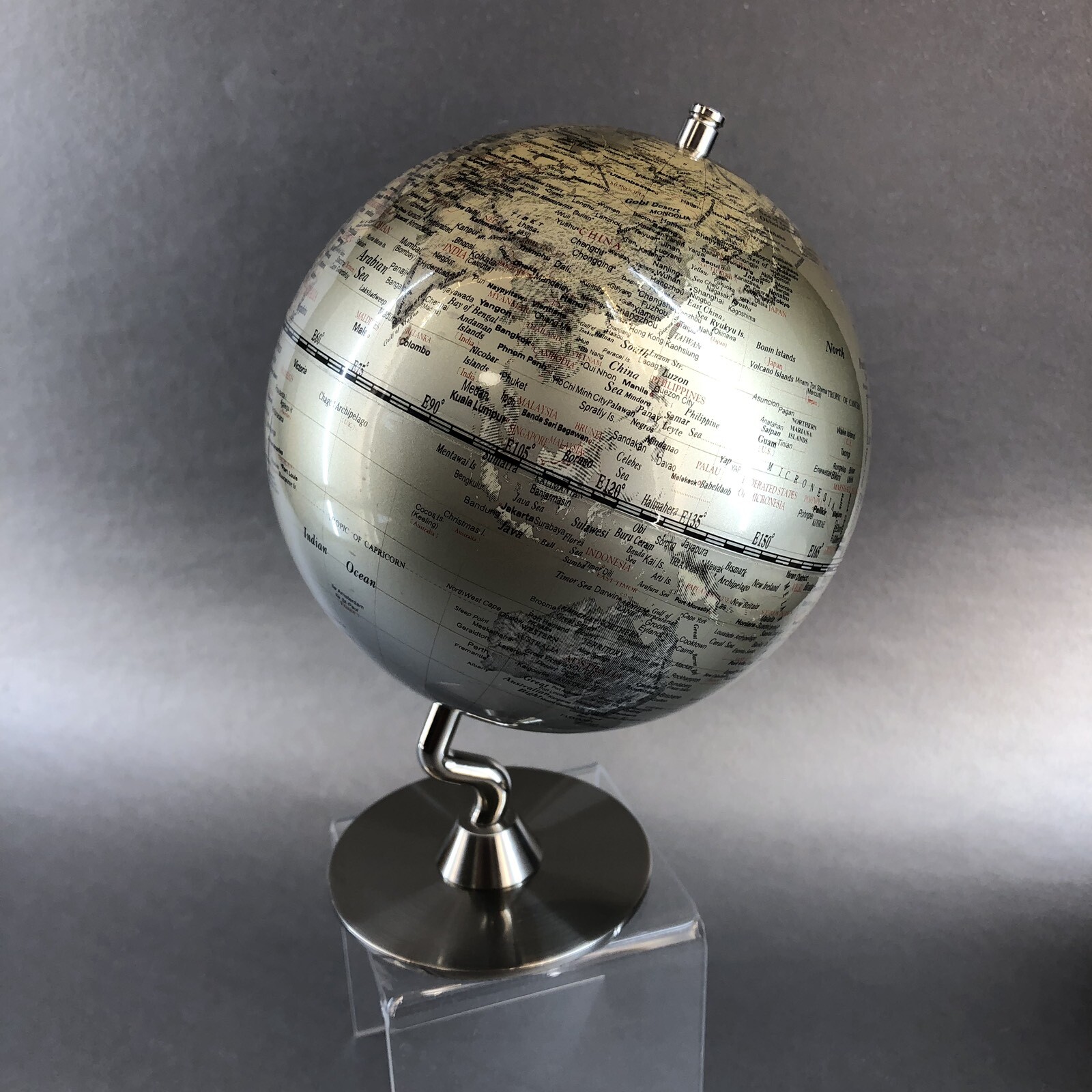 5″ Bronze World High Gloss Desk Globe Decorative Desktop Terrestrial Desk Office