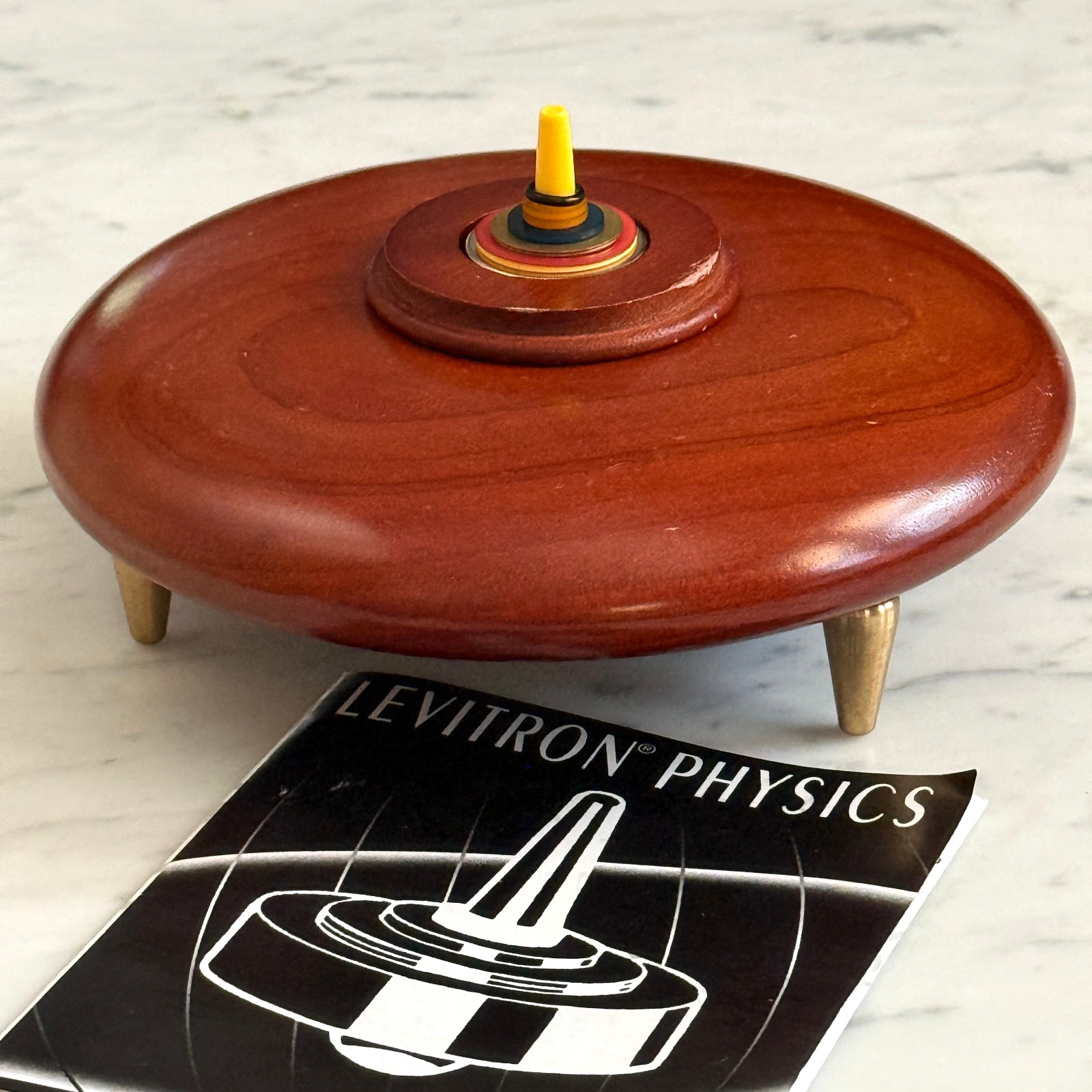 Levitron Cherry Wood Anti-Gravity Top by Fascinations – Complete, Box & Extras