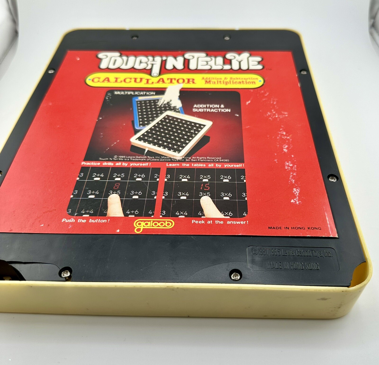 Vtg Touch ‘N Tell Me Math Addition & Subtraction Press and See Board Toy 1985