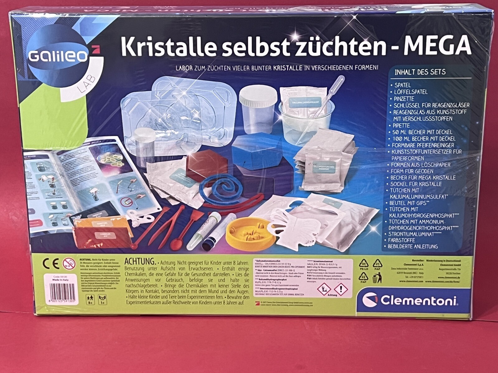 Galilleo Kristalle Selbst Zuchten-MEGA-Grow crystals yourself Mega Made in Italy