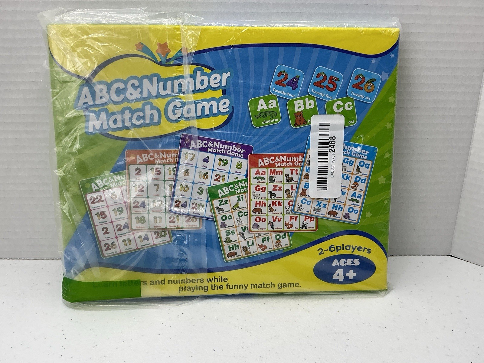 Alphabet Bingo Game,Letter/Number/Sight Word Bingo Game for Kids,ABC and 123