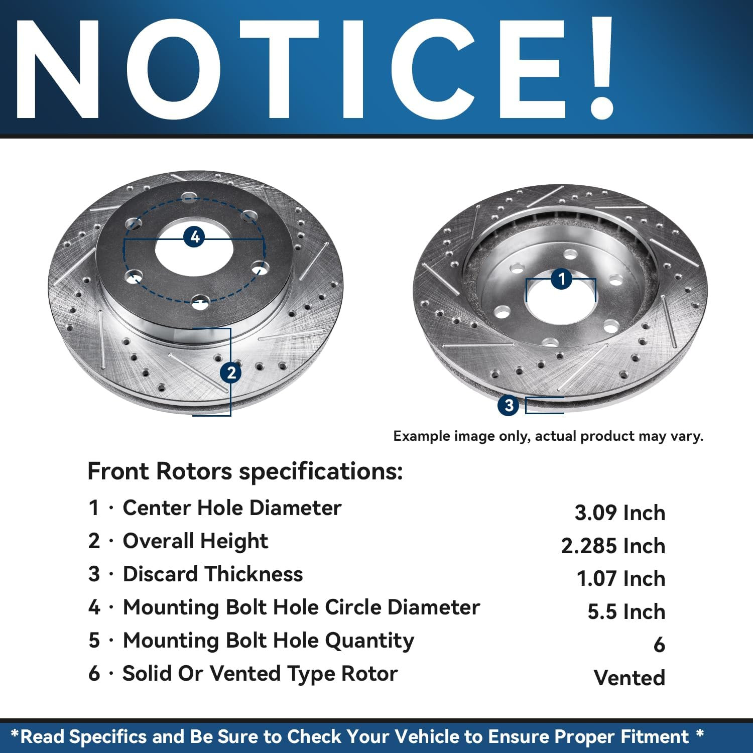 Detroit Axle – Front Brake Kit for Chevrolet GMC Silverado Suburban Sierra Savan