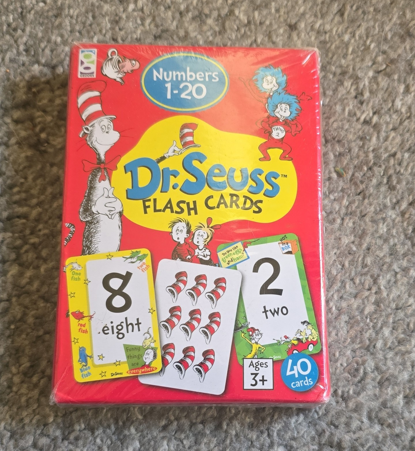 Dr. Seuss Numbers 1-20 Flash Cards Set, 40 Cards, Ages 3+ (3-7 Years)