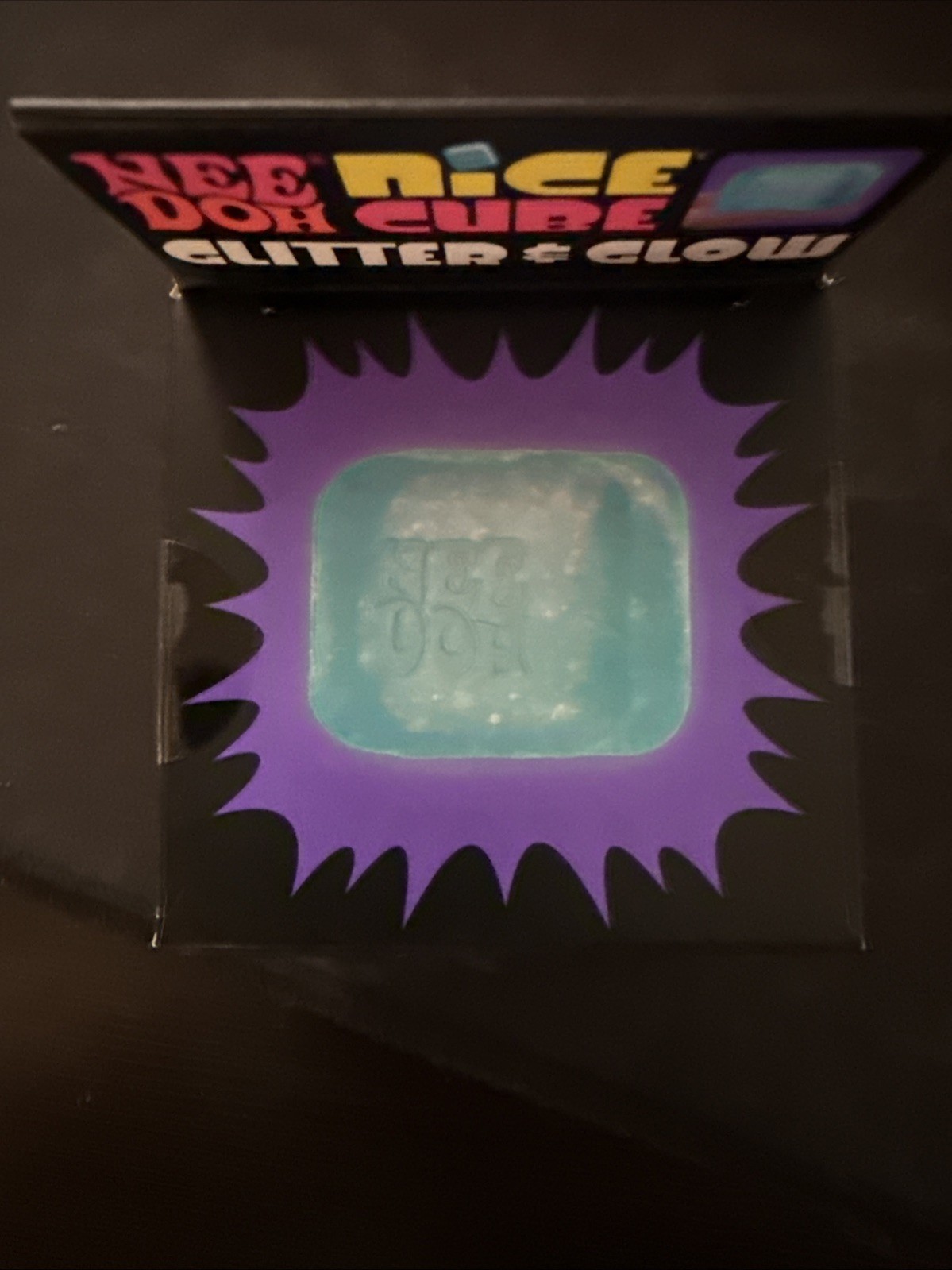 PINK NeeDoh Nice Cube Glitter and Glow, Nee Doh Squishy, Authentic USA Seller