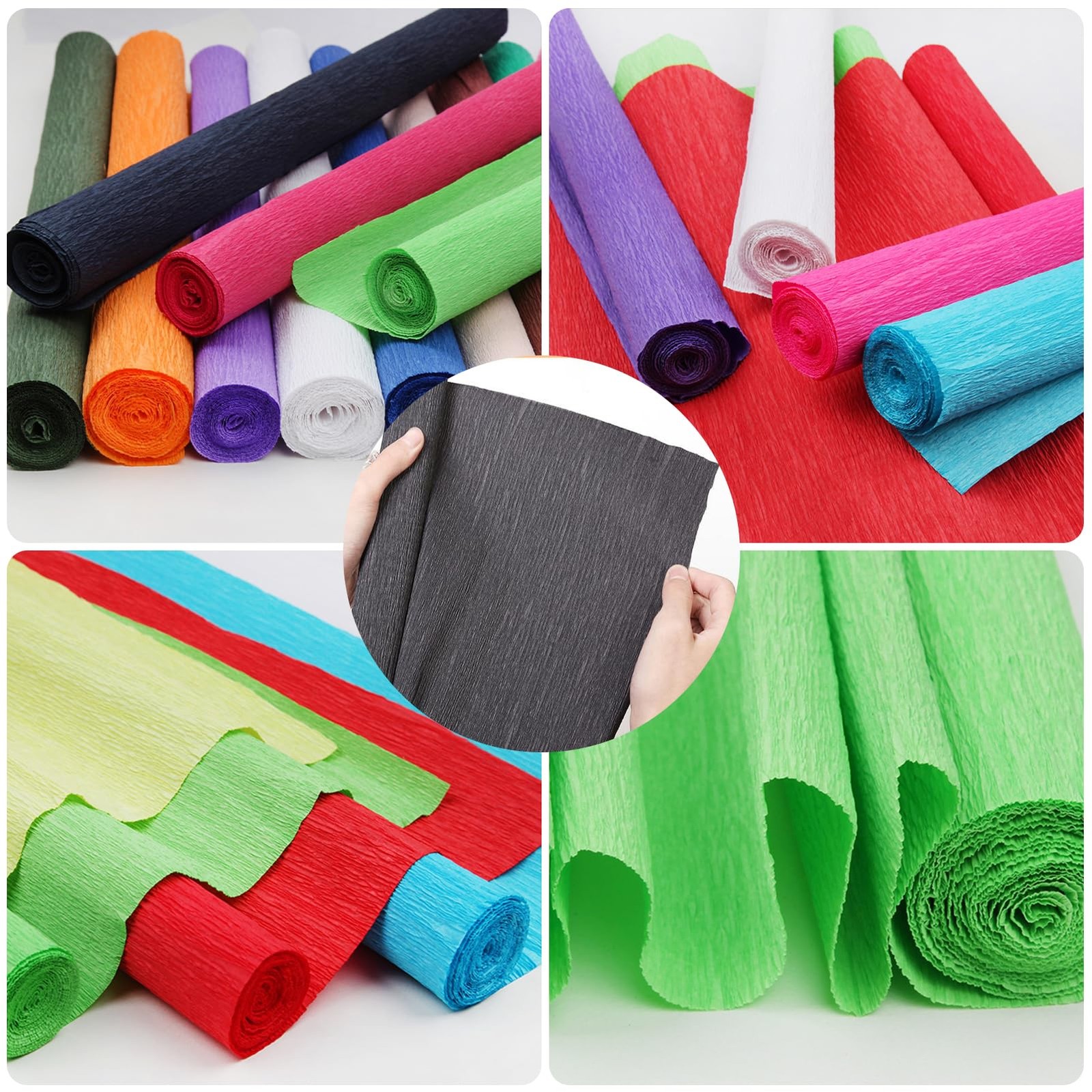 Crepe Paper Flower DIY 14 Colors, 9.8 x 98 Inch Wide Multiple colors 1