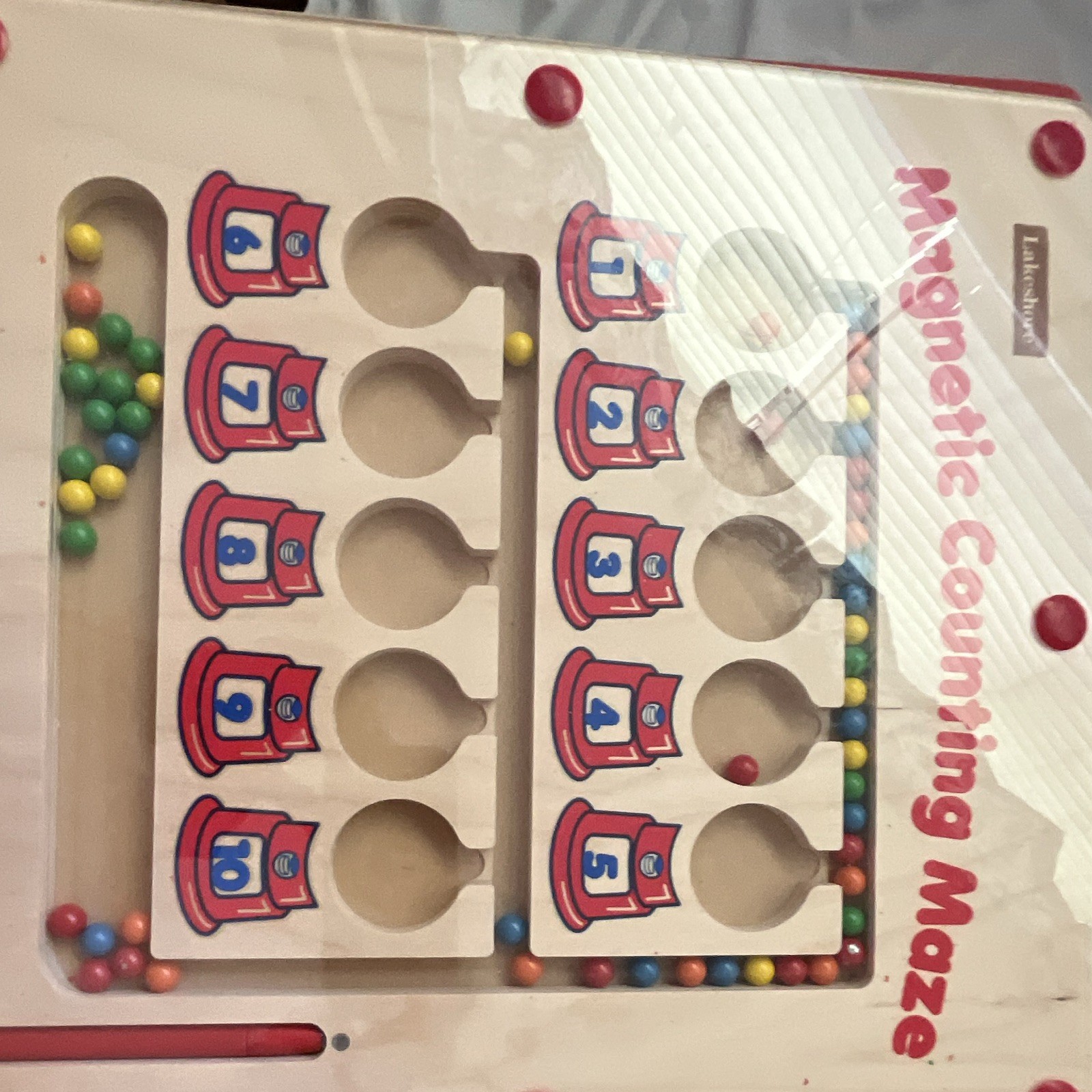 Lakeshore Magnetic Counting Maze Wooden Board Math Toy, Multicolor Kids