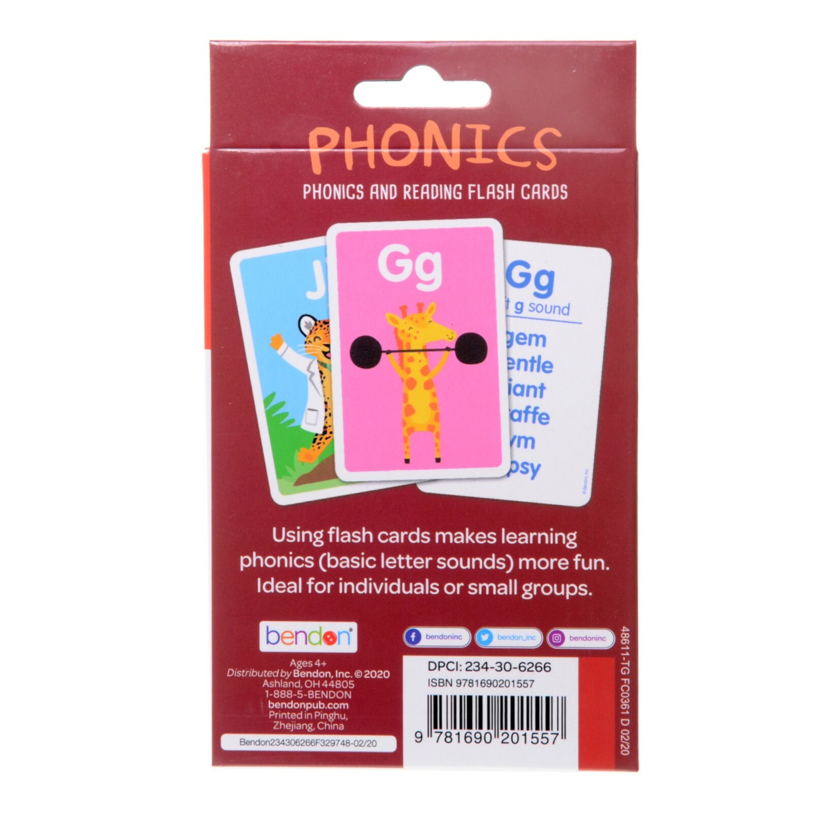 Phonics And Reading Flash Cards By Bendon (Phonics) (Ages 4+)
