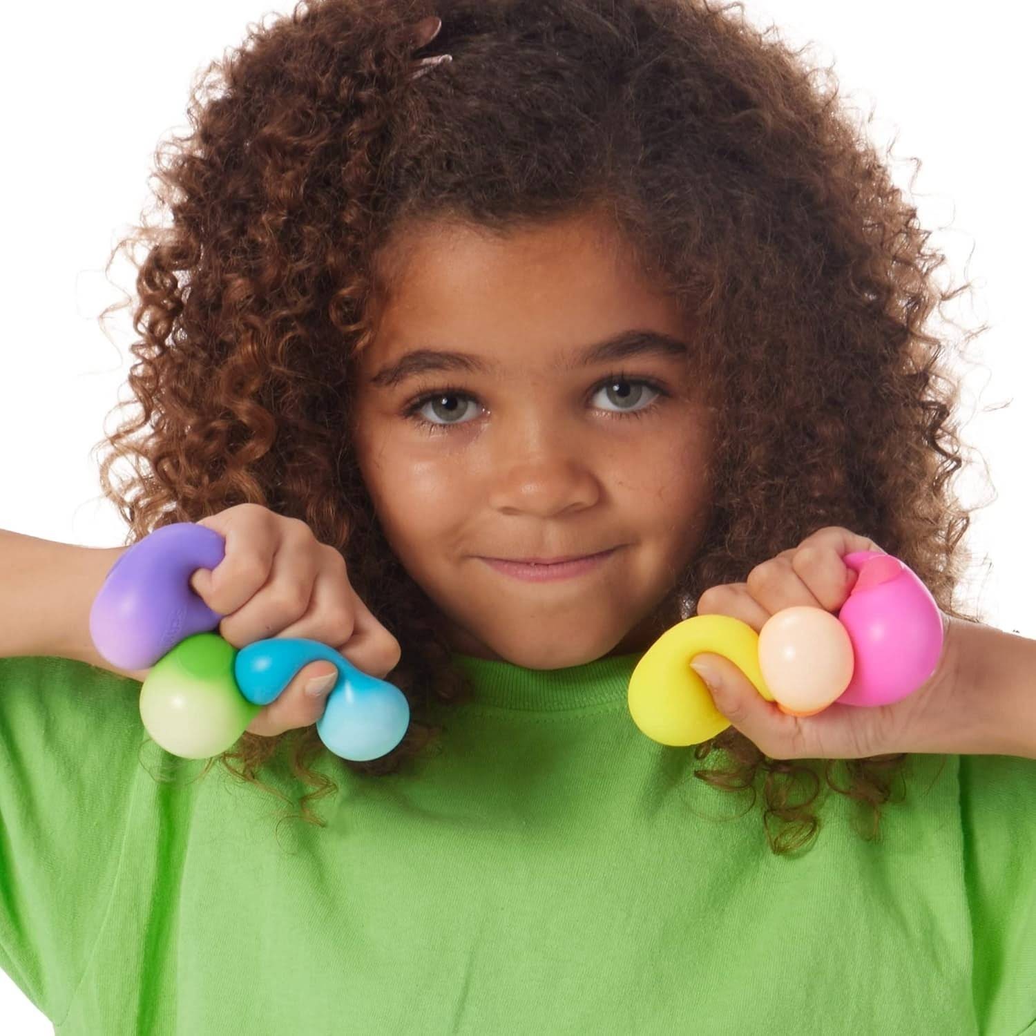 Schylling NeeDoh Rainboh Teenie 6 Pack Squishy Stress Ball Toy NEW Free Ship