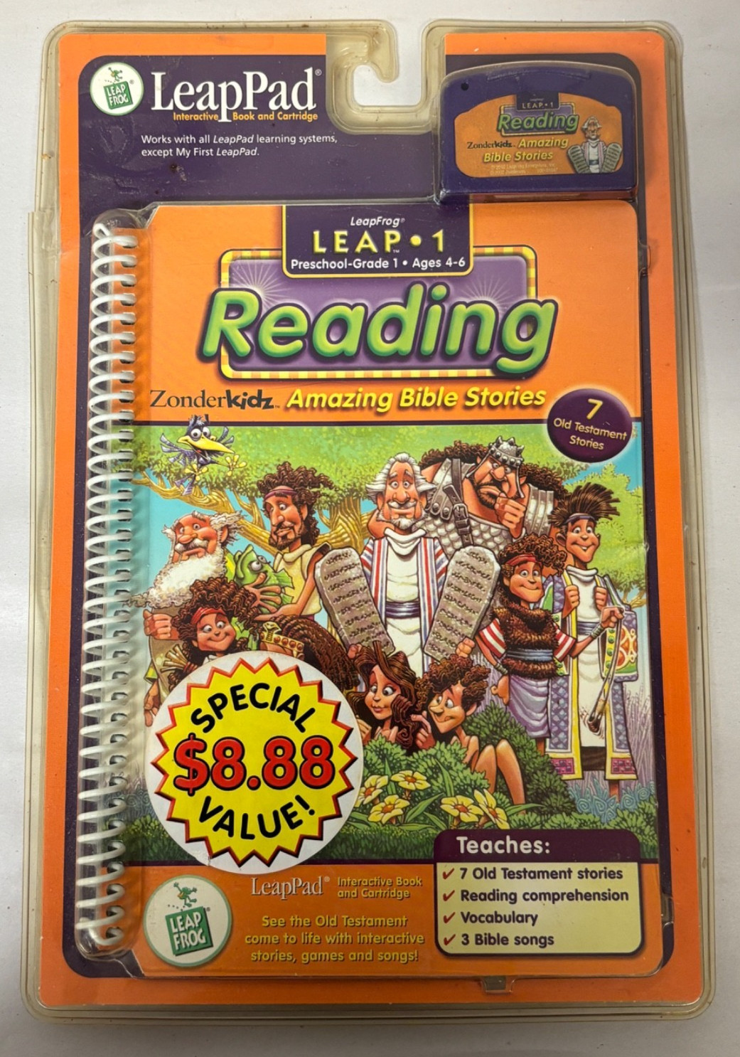 LeapFrog Leap 1 Reading Amazing Bible Stories Book & Cartridge – SEALED