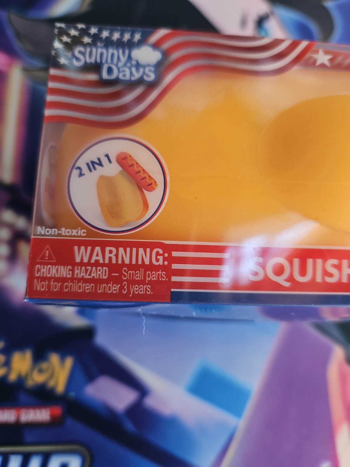 Squishy Hot Dog Squeezy Fidget Toy Sunny Days 2-in-1 Hotdog Stress Relief NEW