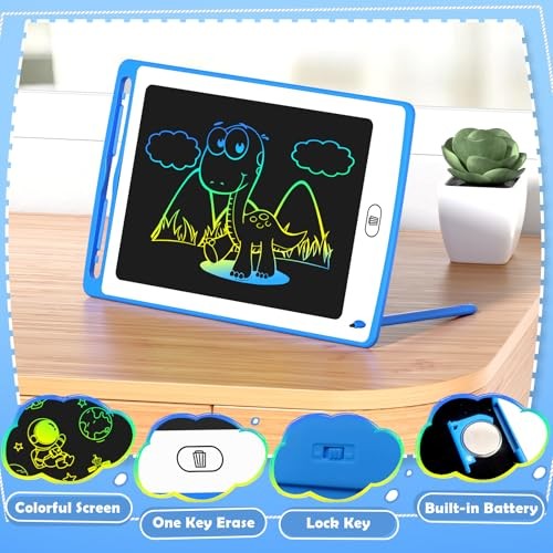LCD Writing Tablet for Kids, 8.5 Inch Colorful Doodle Board Drawing 4 Pack
