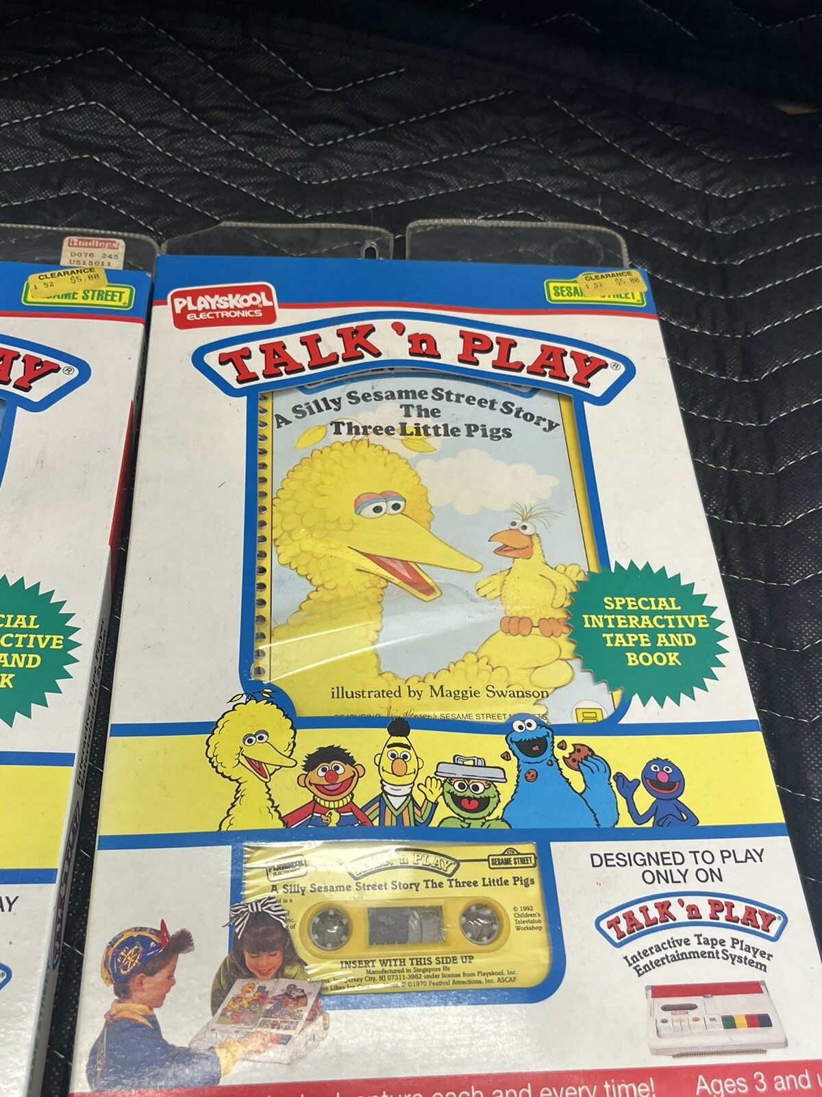 4 Vintage Playskool Talk ‘n Play Sesame Street Brand New Cassette Tapes In Box