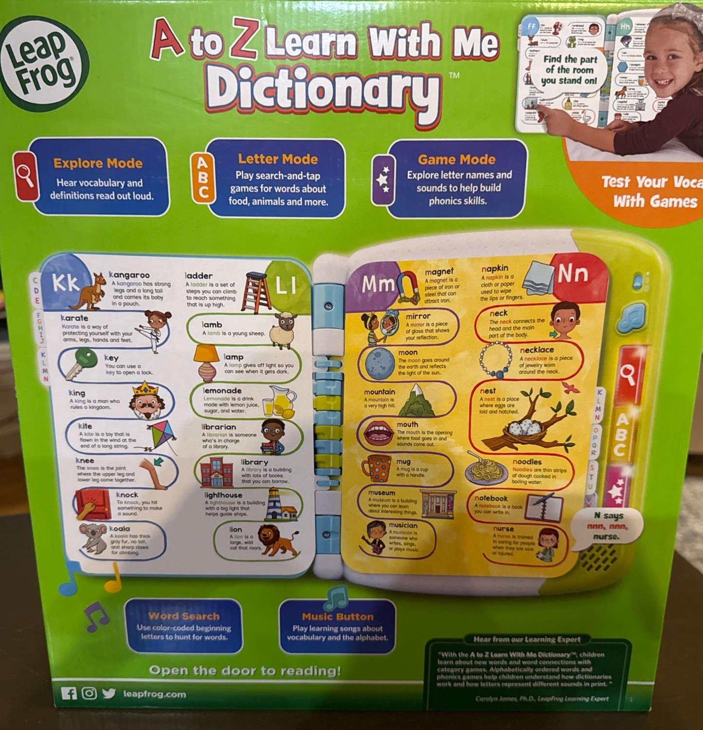 LeapFrog A to Z Learn with Me Dictionary Ages 3+ Learning- New – FREE SHIPPING