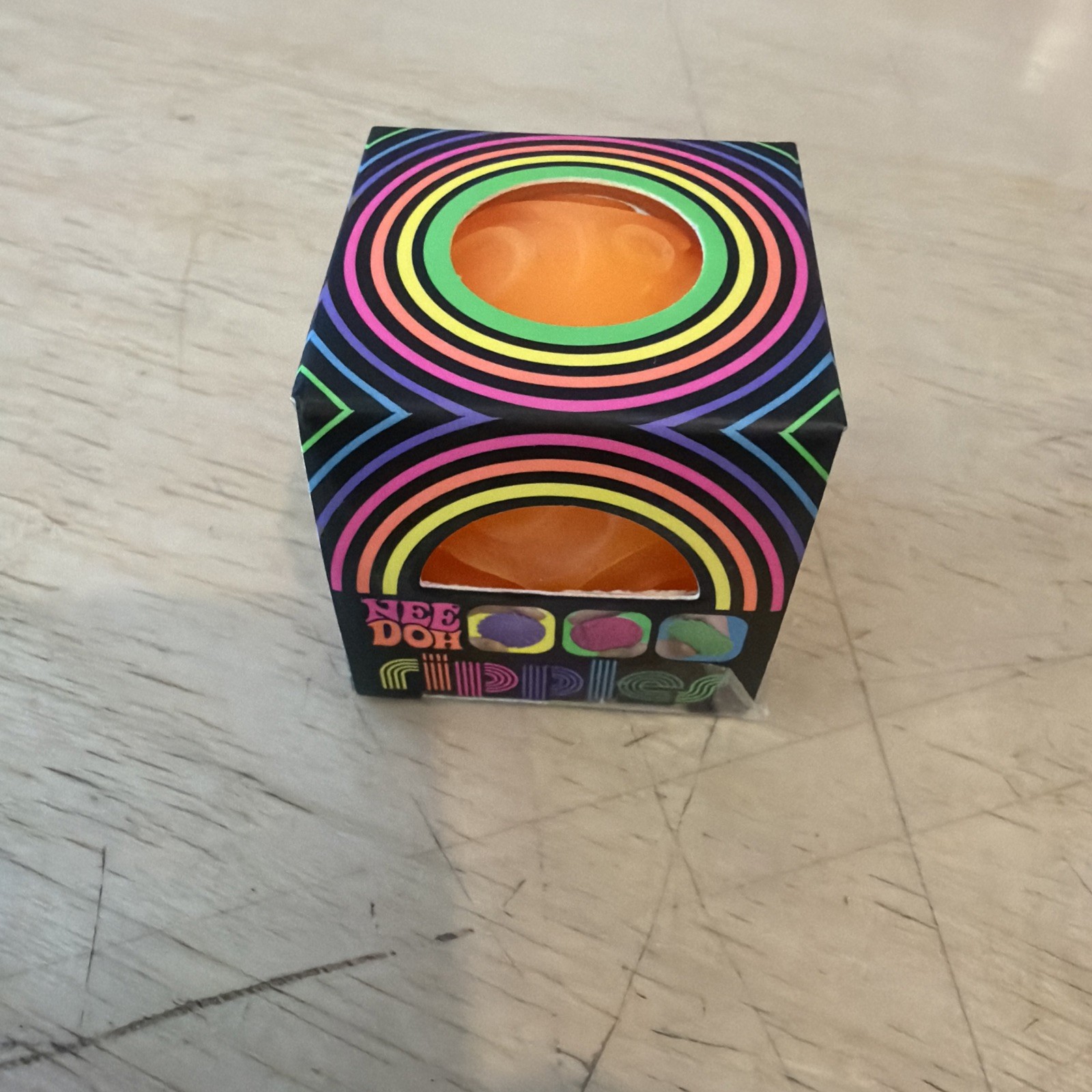 NeeDoh Ripples Teenie – Orange – Brand New Sealed – Schylling