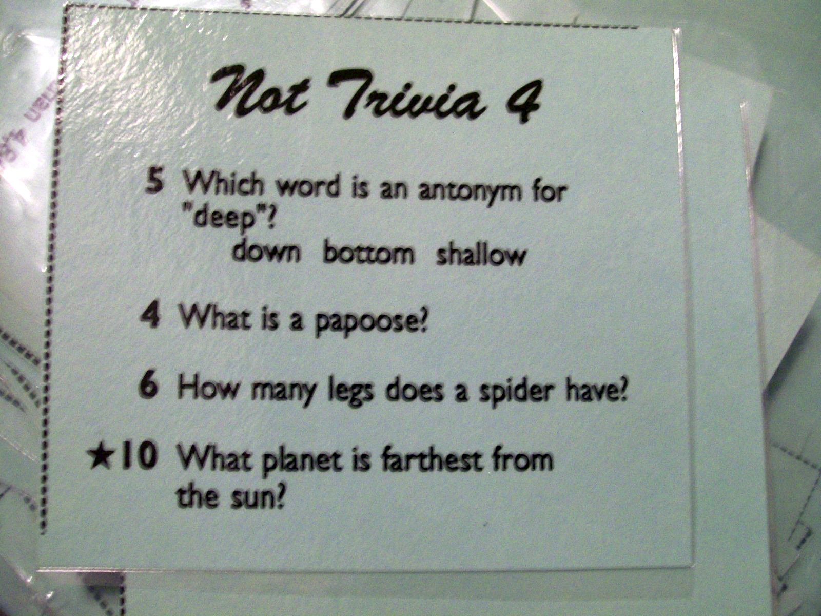 Remedia Educational Publications NOT TRIVIA 4 #560D