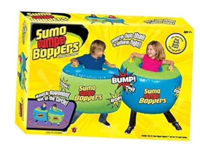 Set of 2 Sumo Bumper Boppers Belly Bumper Toys with 2 Patches – Kids