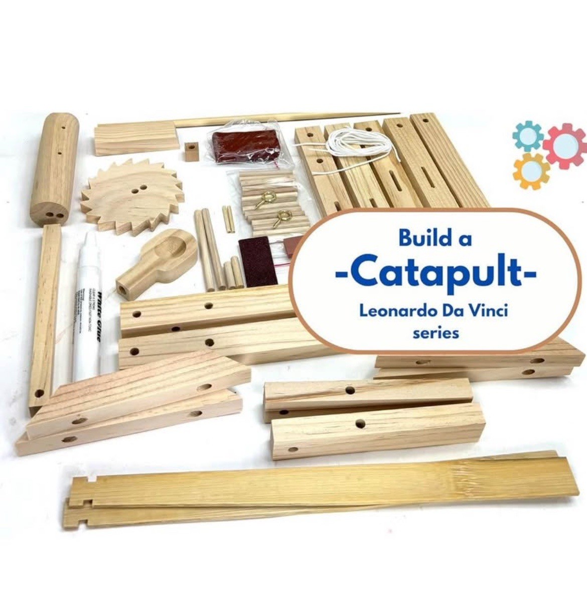 Leonardo da Vinci Catapult Toy Wooden Model Building Kit Age 14+ Pathfinders NEW