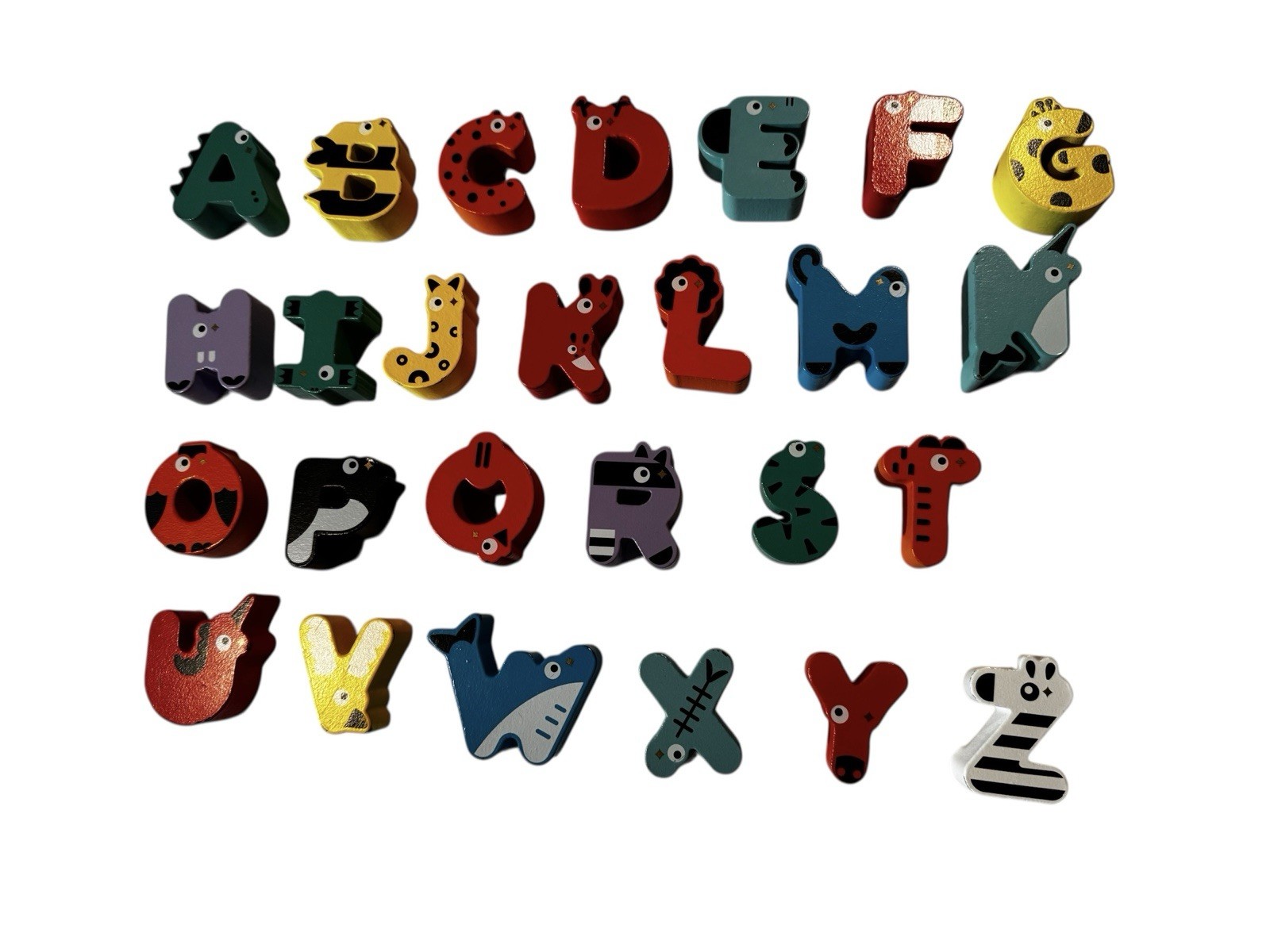 Wooden Colorful Alphabet Letters 1.5″ Complete Set