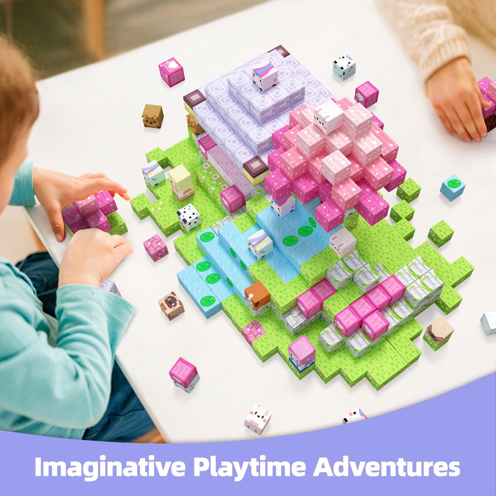 GobiDex Magnetic Blocks Kid Building Toys for 3+ Years 0.8 inch, Multicolor
