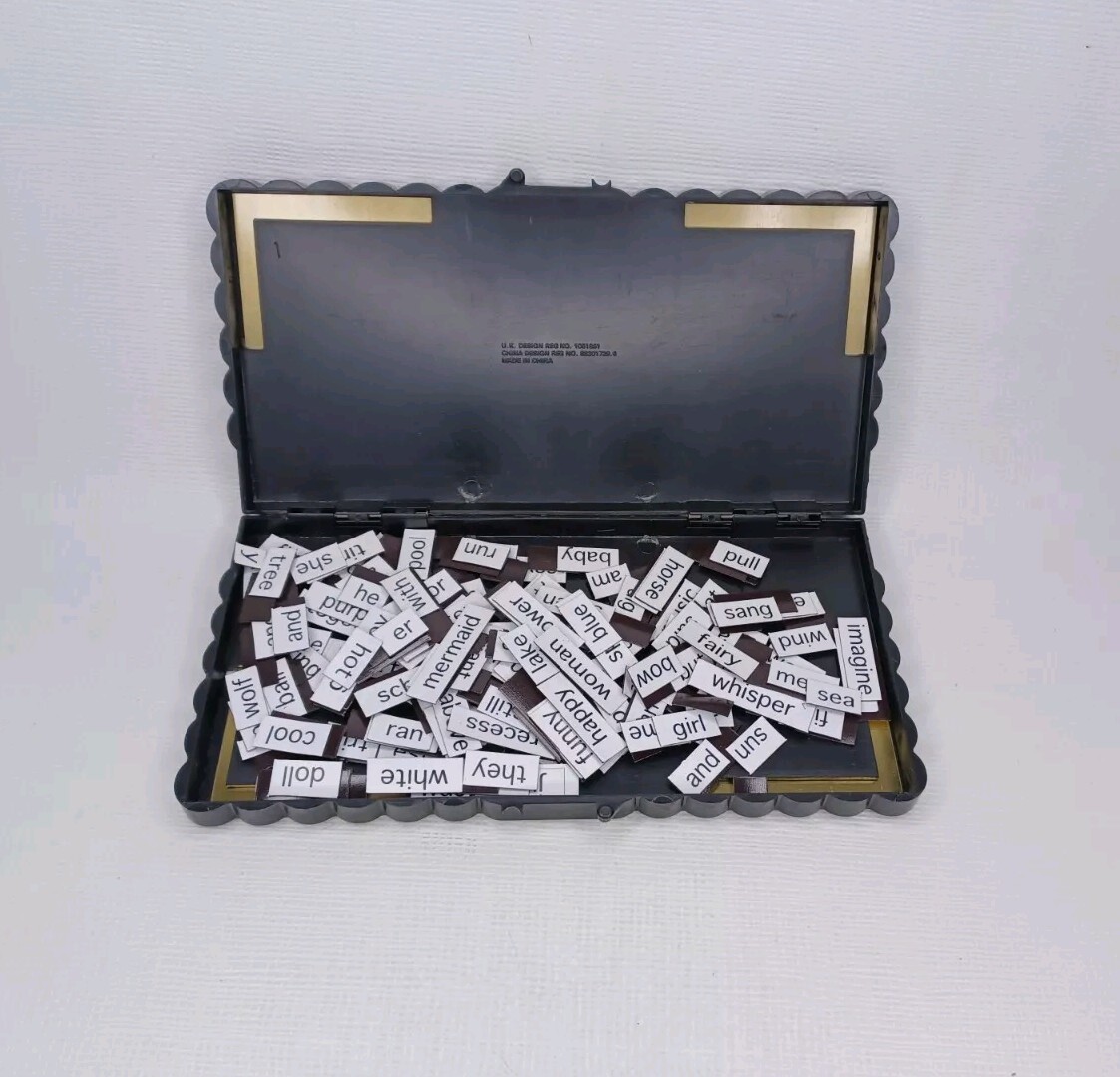 Vintage 1995 Illuminations Kids MagnePoem Magnetic Instant Poetry Kit In Travel
