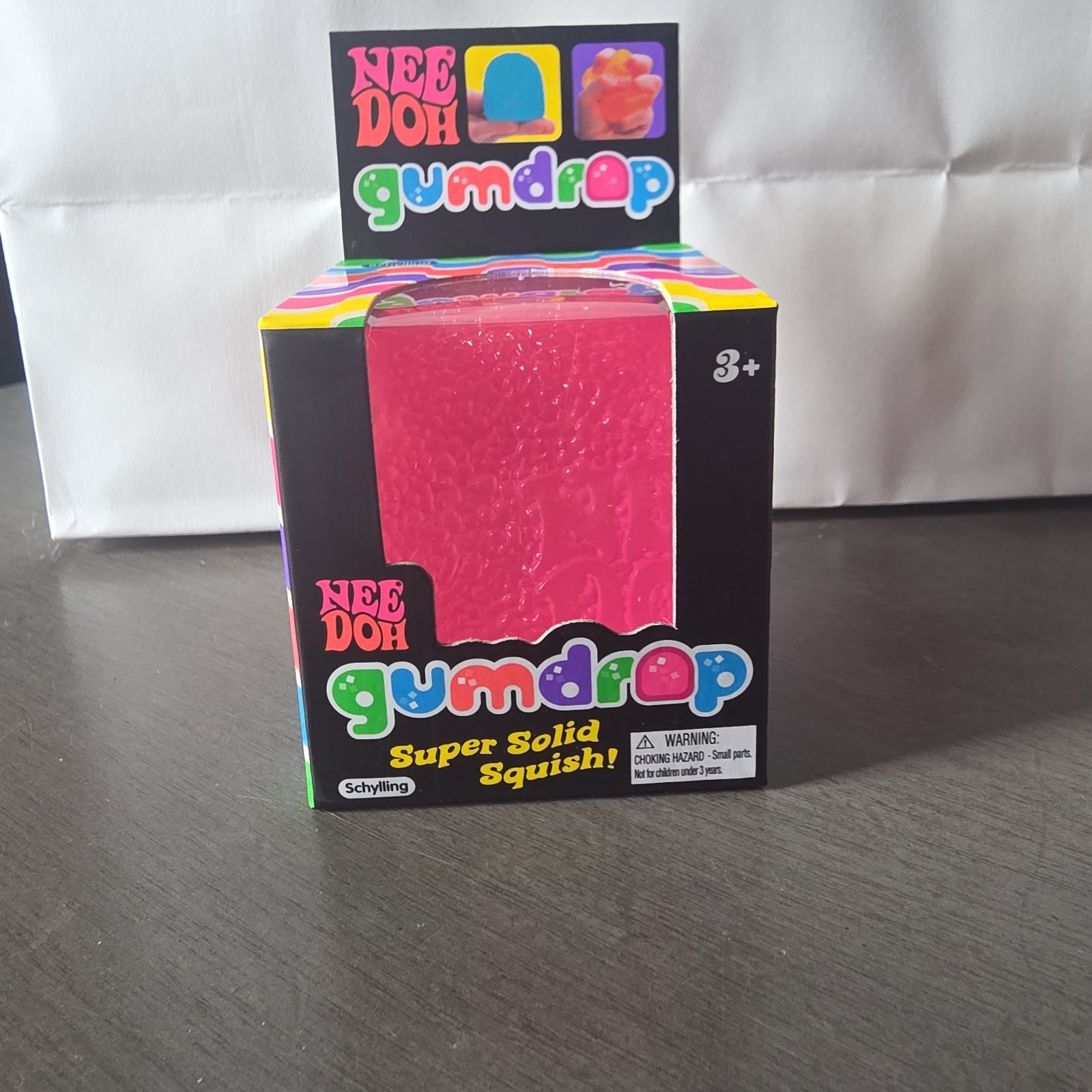 Needoh Gumdrop Pink Squishy Stress Ball **Brand New**