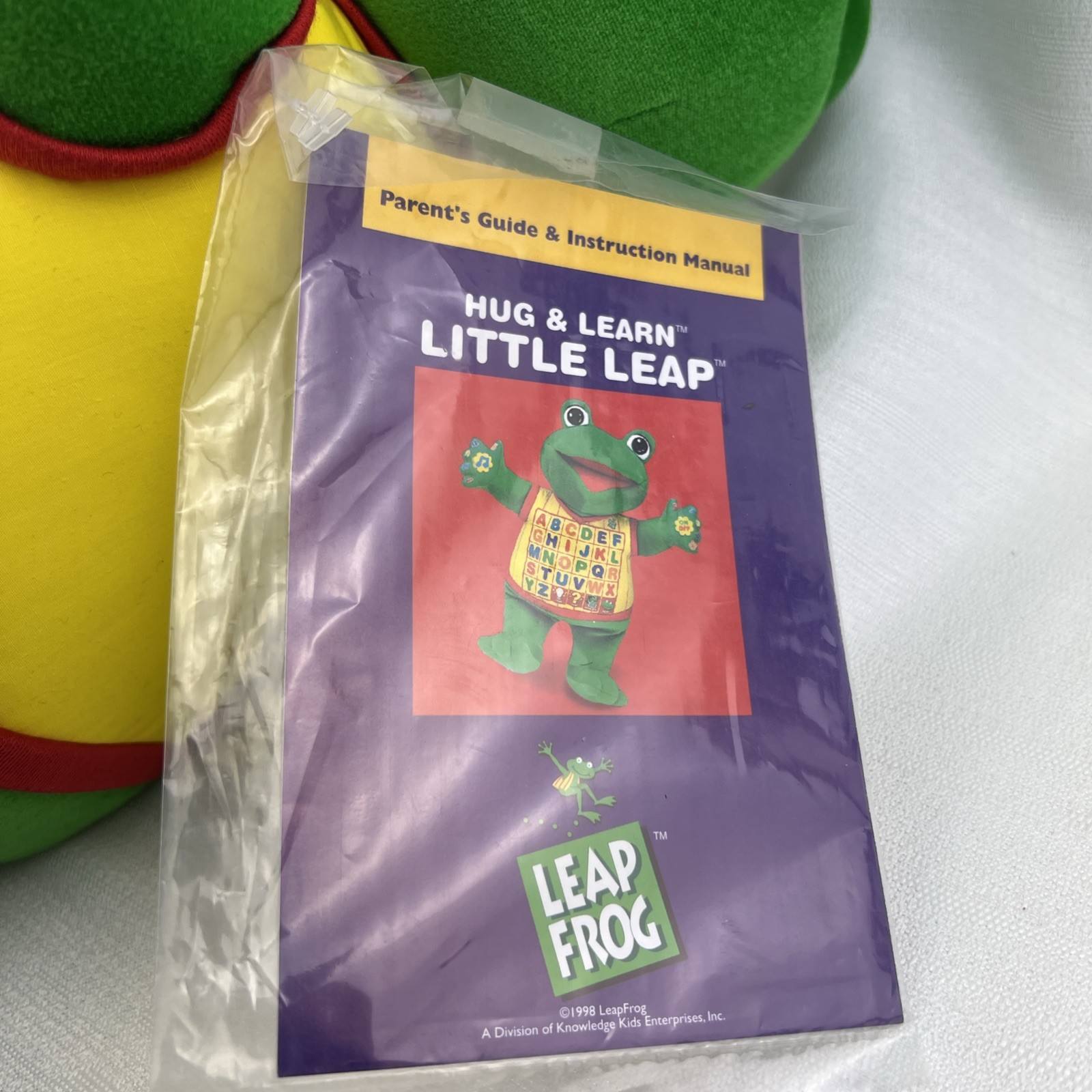 NWT 1998 Little Leap Interactive Plush Leap Frog, Sing, Hug And Learn Alphabet
