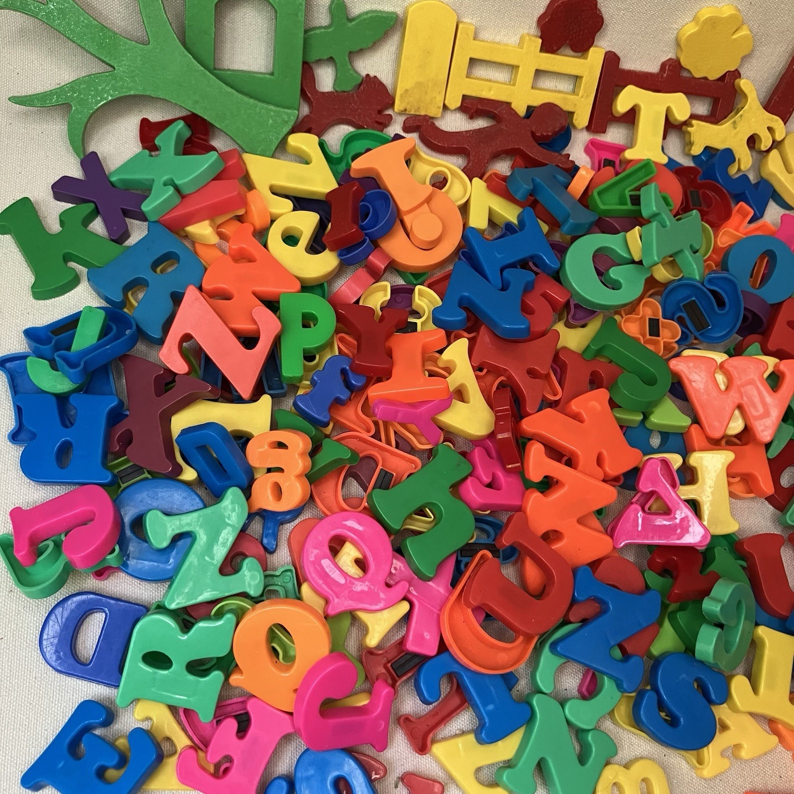 Magnetic Alphabet Letters, Shapes, Numbers Vintage & Modern – Mixed Lot Of 470