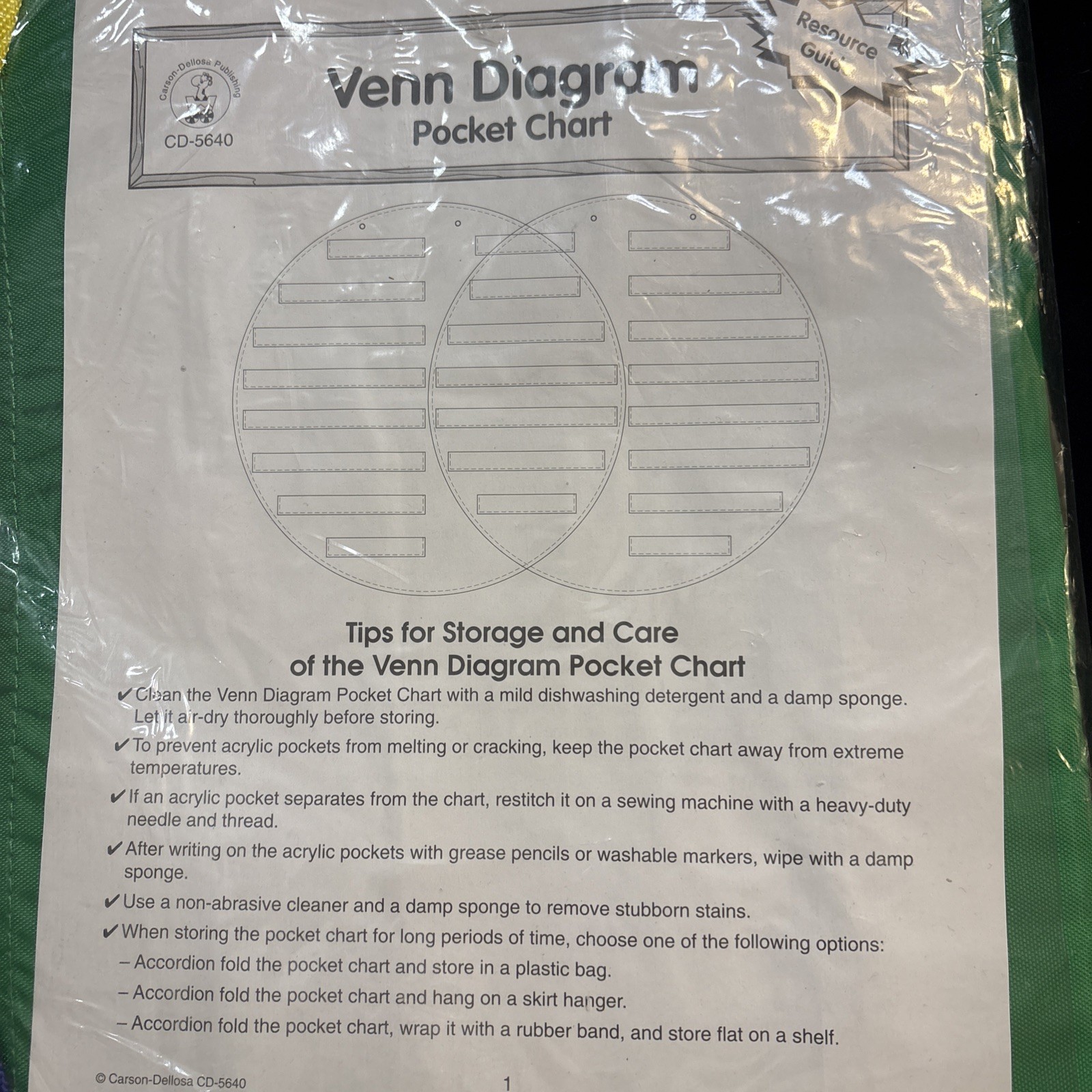 Carson-Dellosa Publishing CD-5640 Venn Diagram 53×36” Compare & Contrast Topics