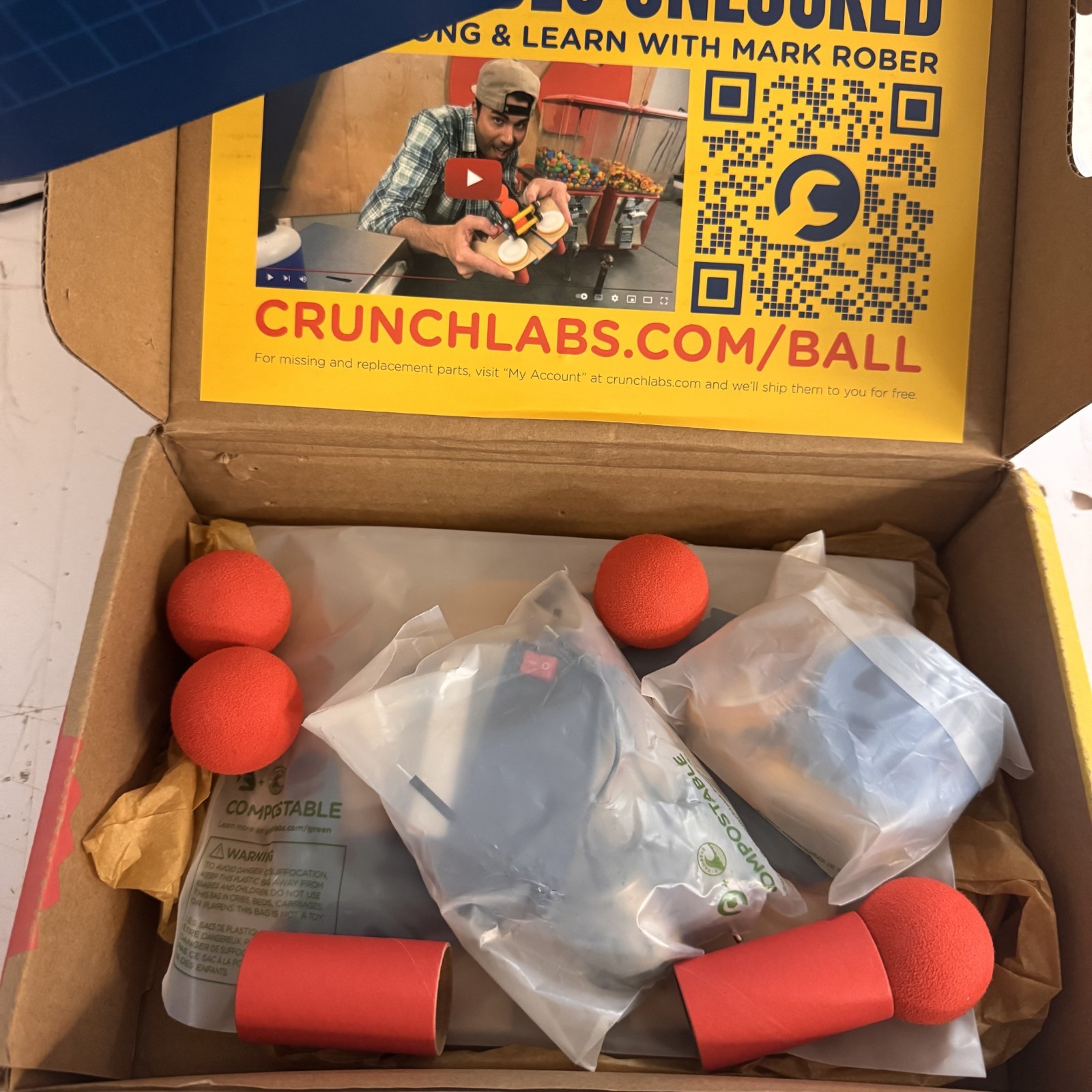 Crunch Labs By Mark Rober S.T.E.M. Build Box – Ball Launcher